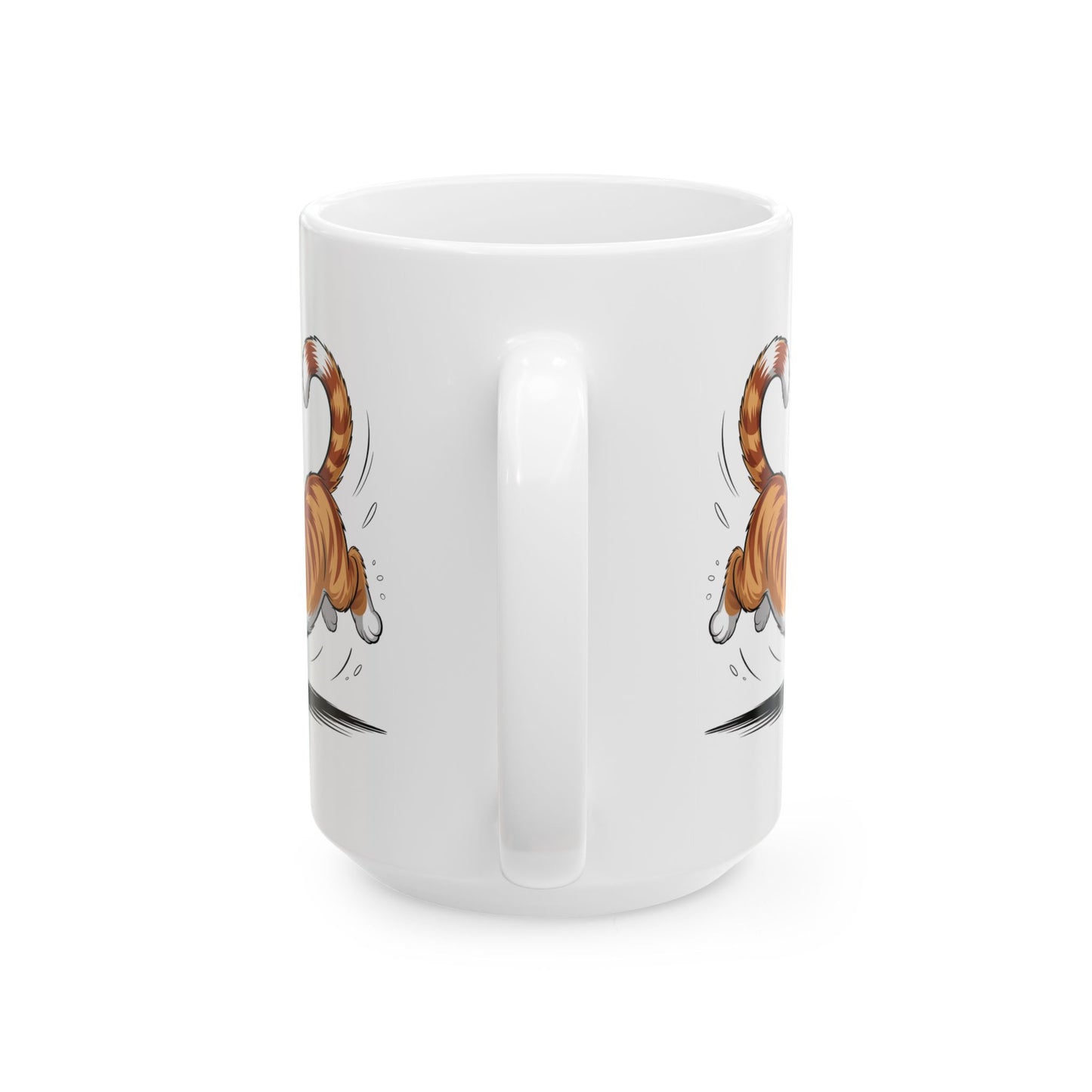 Orange Cat Chaos Ceramic Mug, (15oz)