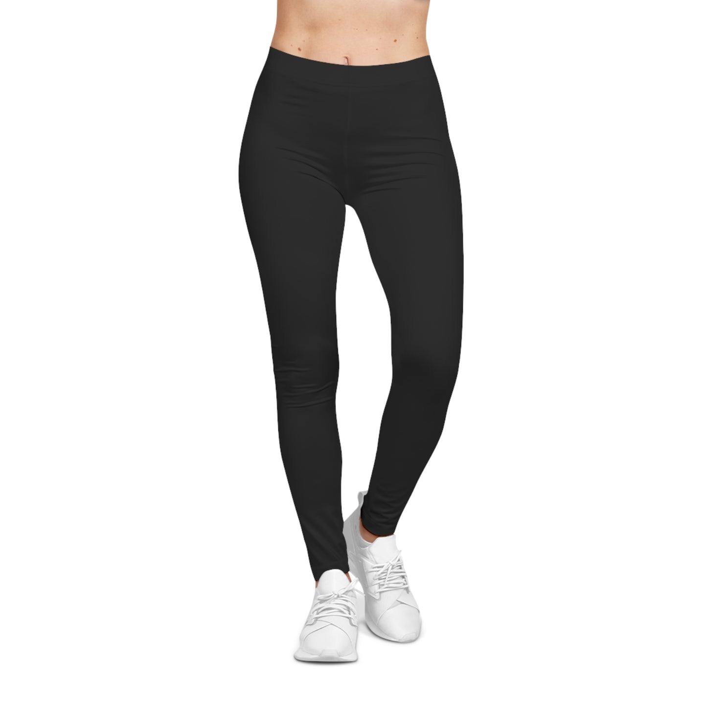 Women's Stylish Black Casual Leggings with Flame Design - Comfortable Activewear for Everyday Wear