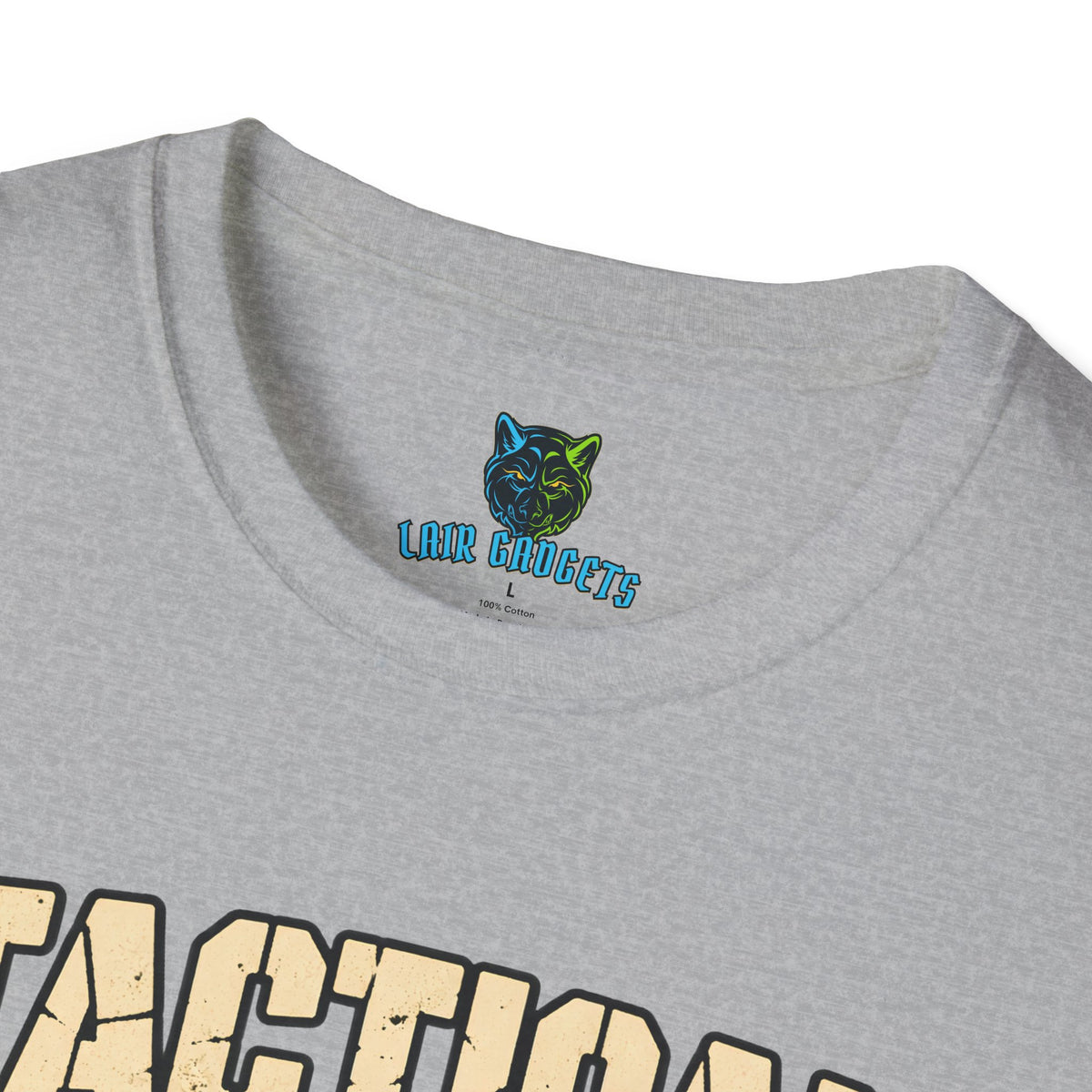 Tactical Cardboard soldier in a cardboard box graphic tee, alternate view