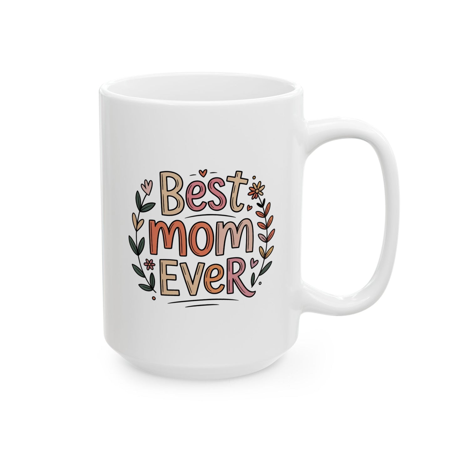 Sketch Style Ceramic Mug — 'Be Kind To Your Mind' Floral Mental Health Awareness Coffee Cup