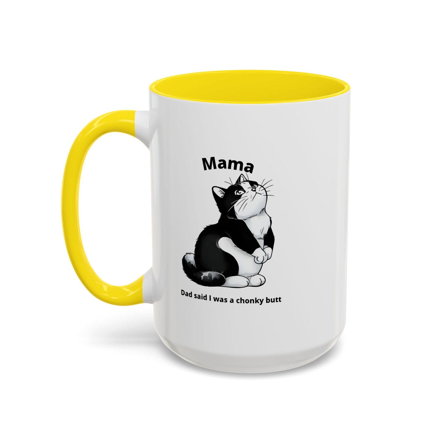 Charming Cat Coffee Mug - "Dad Said I Was a Chonky Butt" - Perfect Gift for Cat Lovers