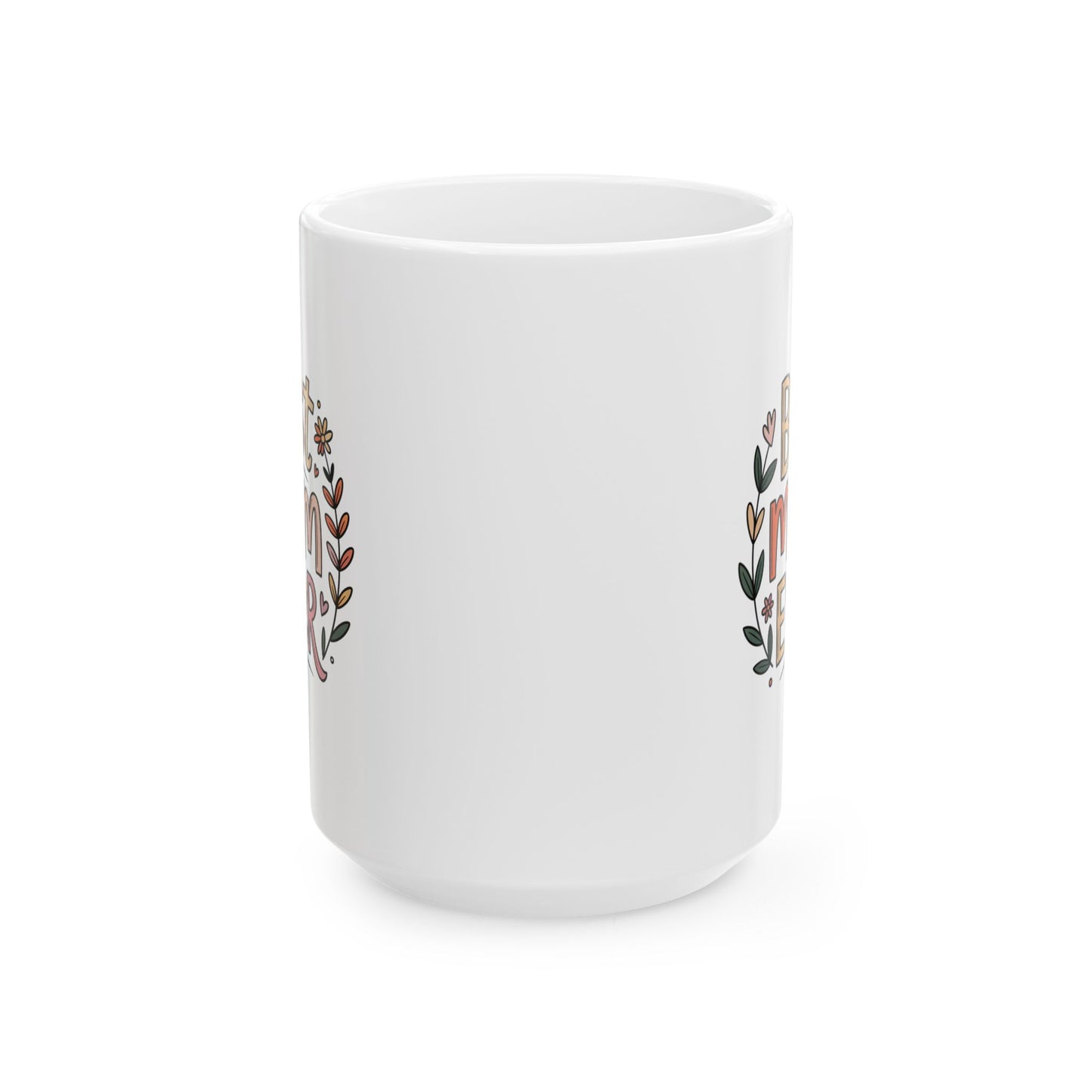 Sketch Style Ceramic Mug — 'Be Kind To Your Mind' Floral Mental Health Awareness Coffee Cup