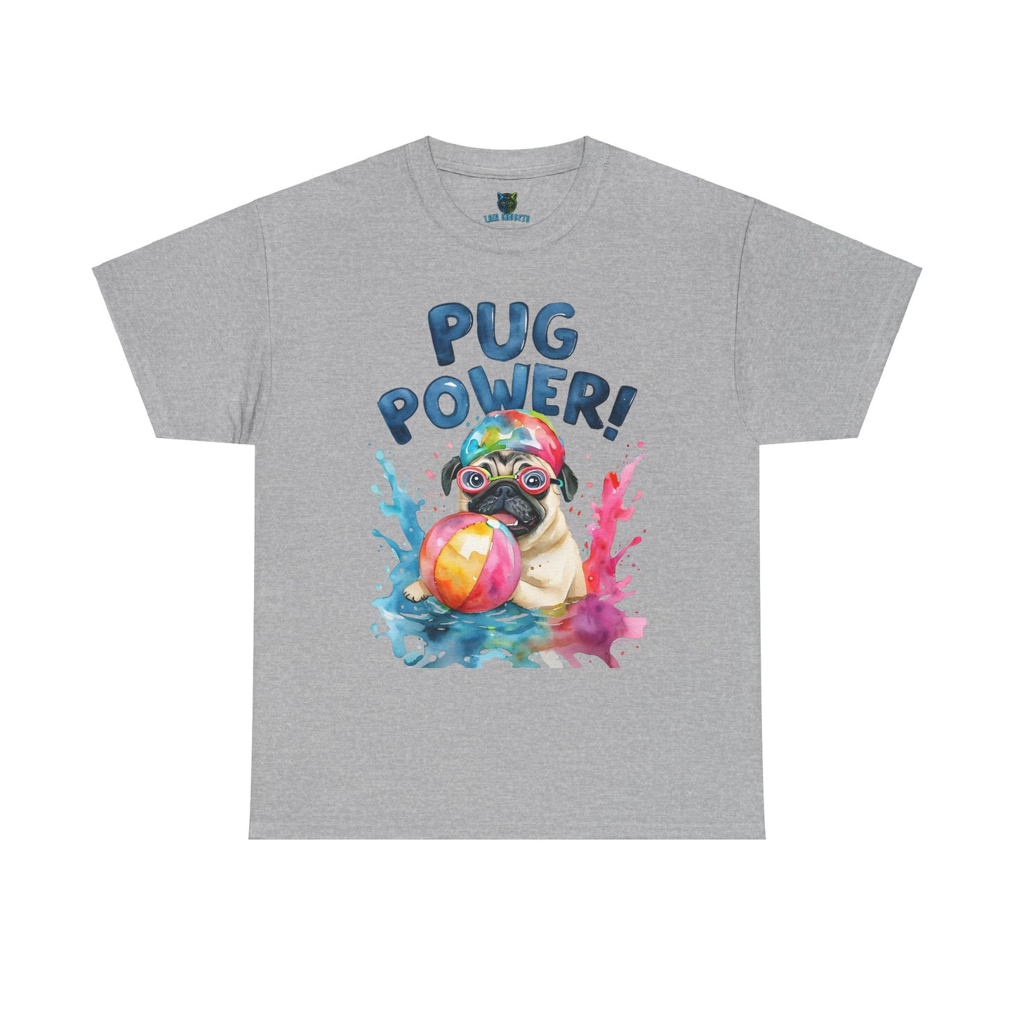 Pug Power Unisex Heavy Cotton Tee – Fun & Playful Dog Shirt