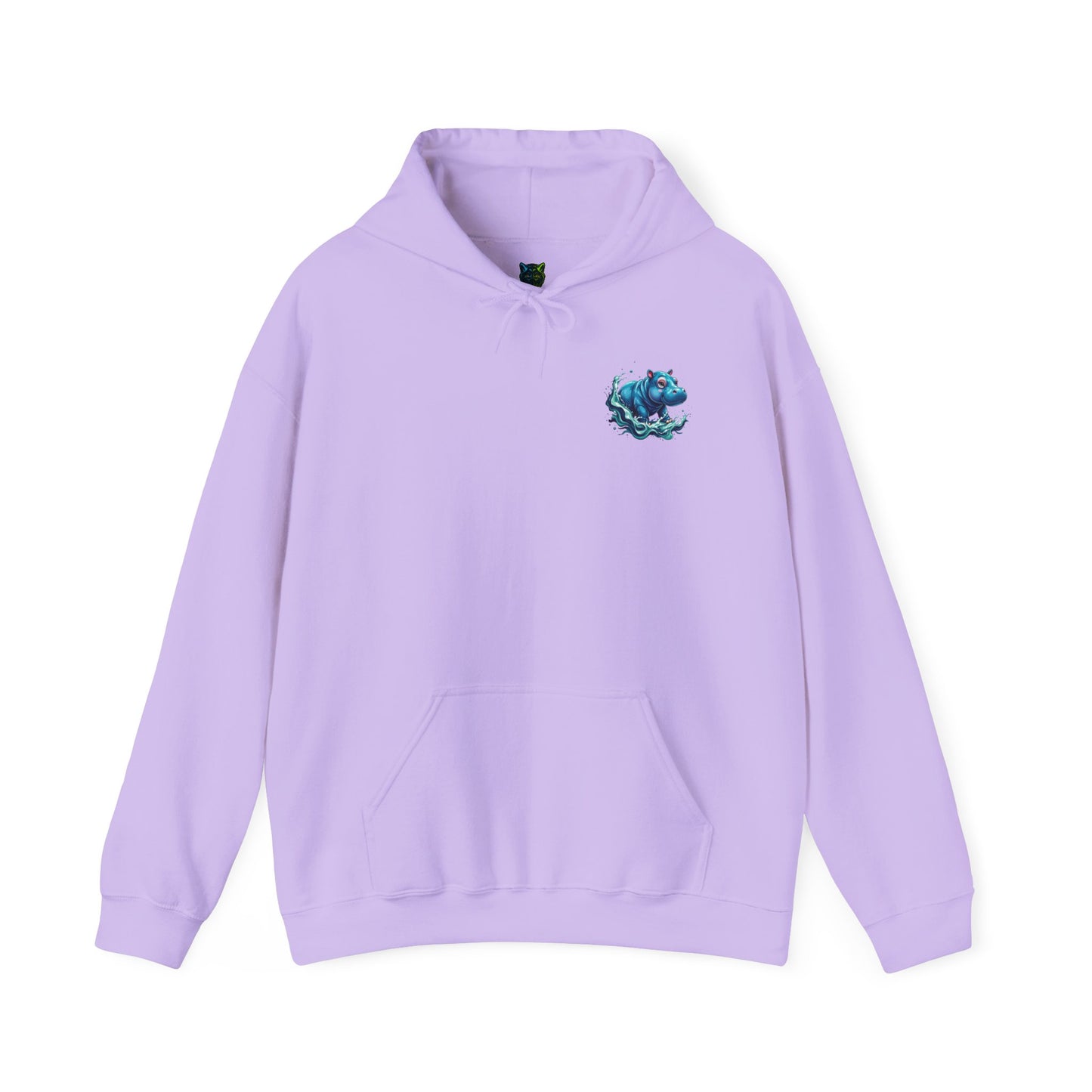 Cute Hippo Graphic Unisex Hooded Sweatshirt, Cozy & Playful Apparel for Casual Wear