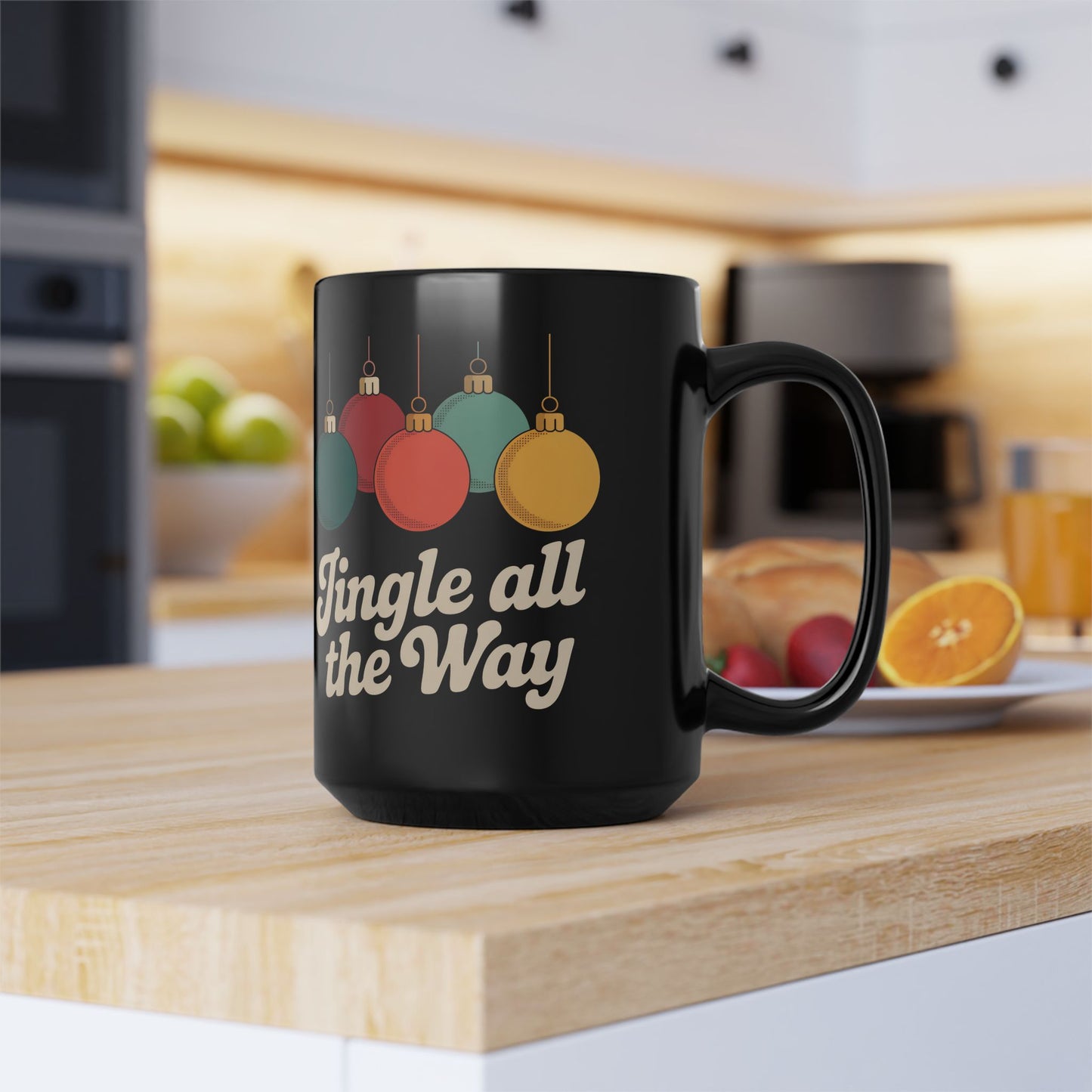 Festive Holiday Mug - "Jingle All the Way" - Perfect for Christmas, Gift, Coffee, Tea, Cozy Vibes, Winter Celebrations, Home Decor