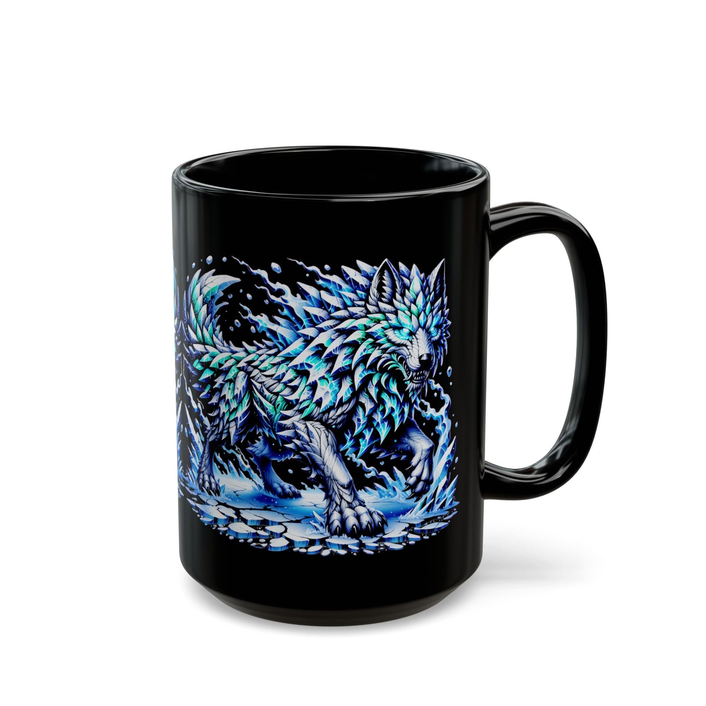 Ice Wolf 1st design Black Mug (11oz, 15oz)