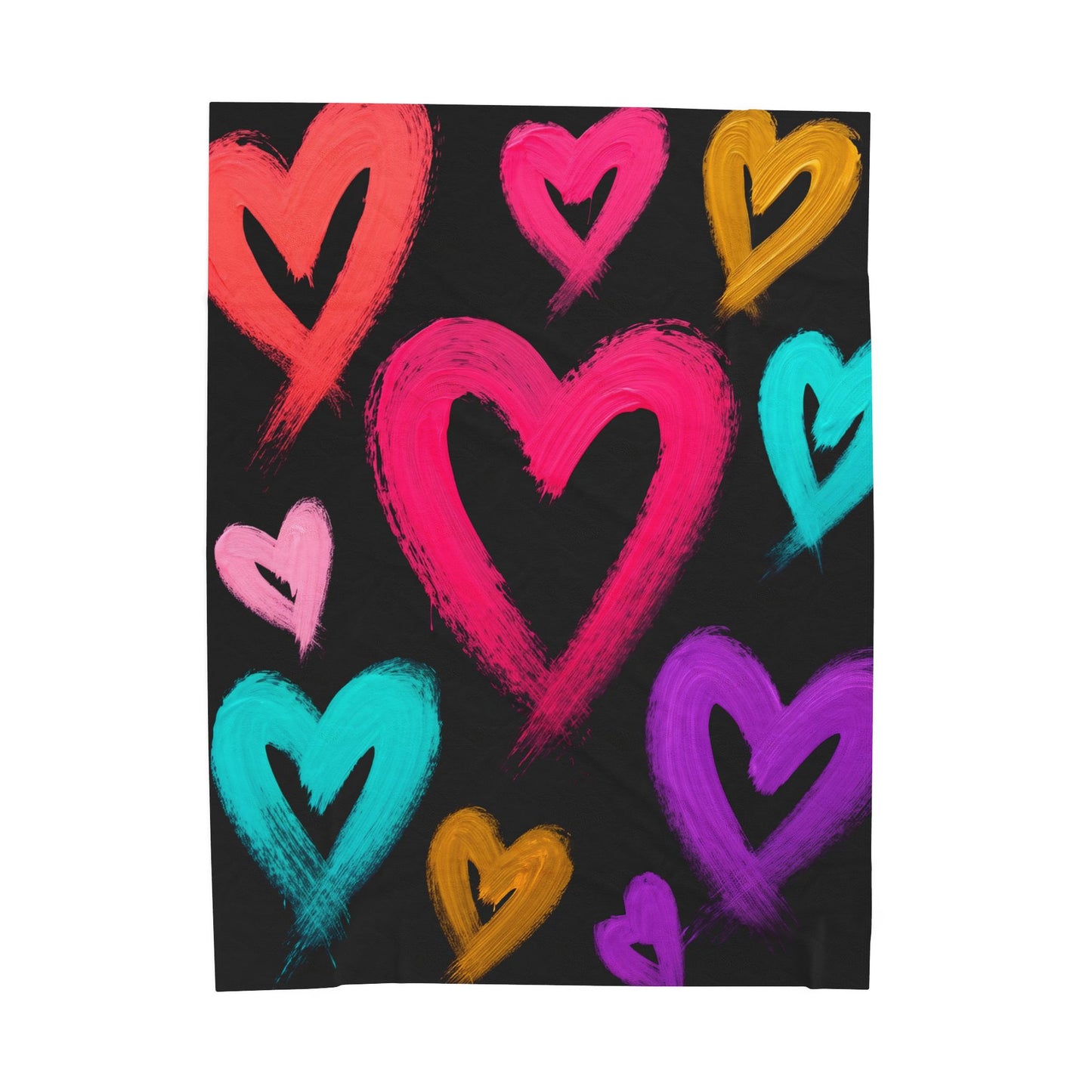 Wendy's Hearts Velveteen Plush Blanket