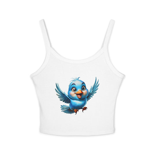 Cute Bird Graphic Women's Spaghetti Strap Tank Top - Perfect for Summer Fun