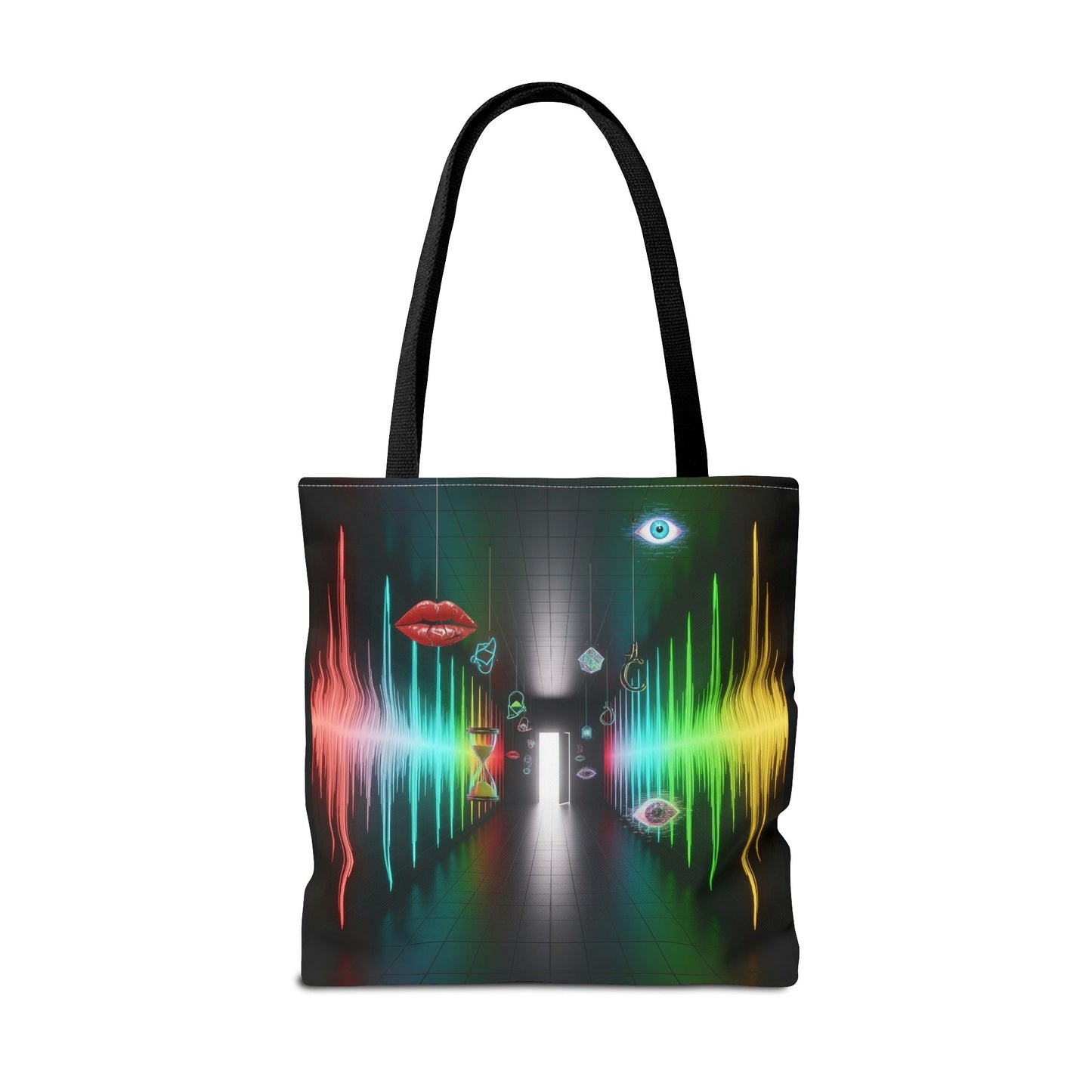 Vibrant Soundwave Tote Bag | Colorful Artwork Bag for Music Lovers, Beach Trips, Daily Errands, Concerts, Festivals