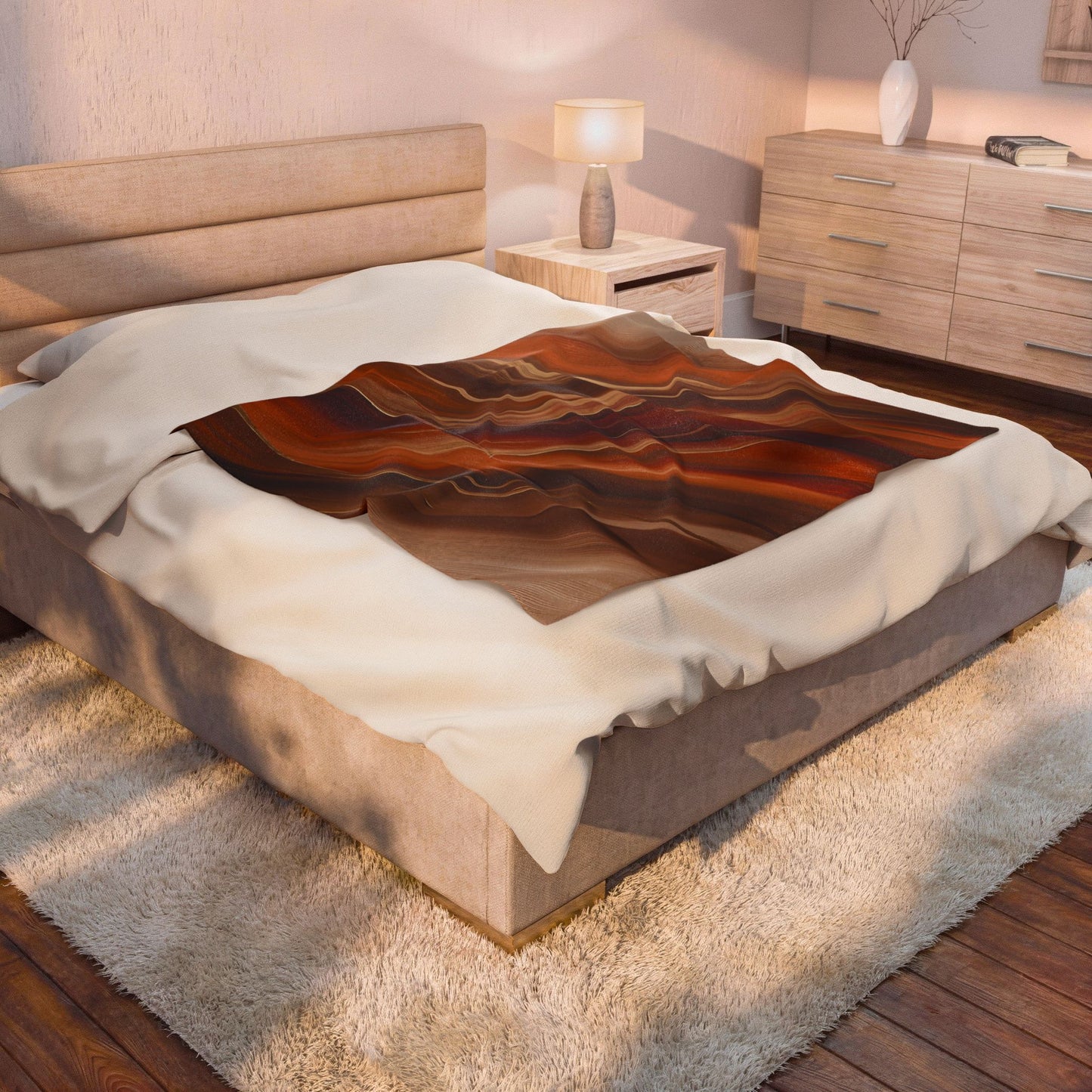 Fall Flow Abstract Velveteen Plush Blanket