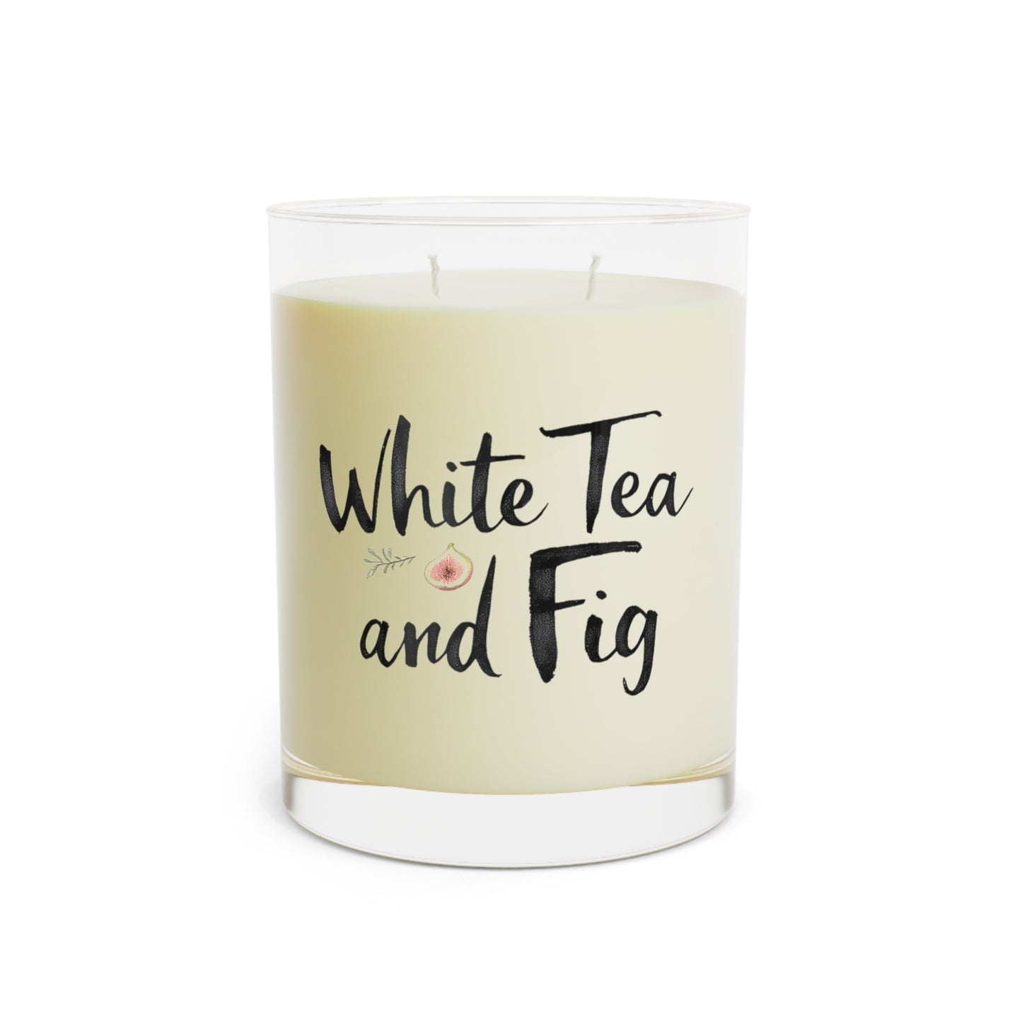 White Tea and Fig Scented Candle, 11oz Full Glass, Elegant Home Fragrance Gift for Every Occasion or Celebration