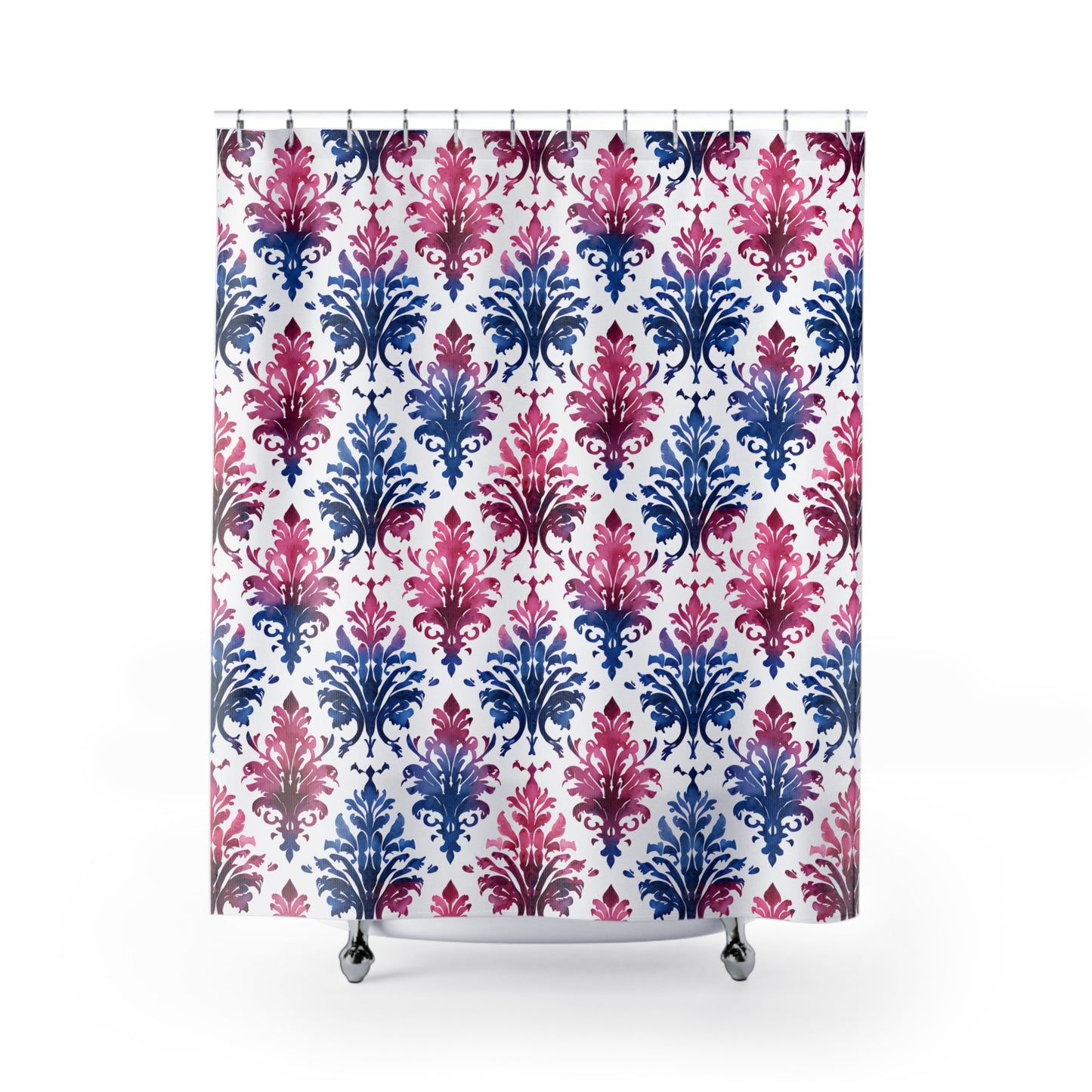 Elegant Floral Pattern Shower Curtain - Vibrant Home Decor for Bathrooms