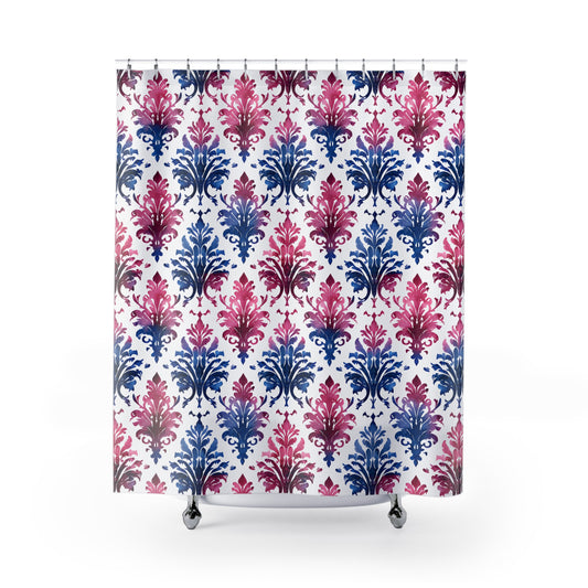 Elegant Floral Pattern Shower Curtain - Vibrant Home Decor for Bathrooms