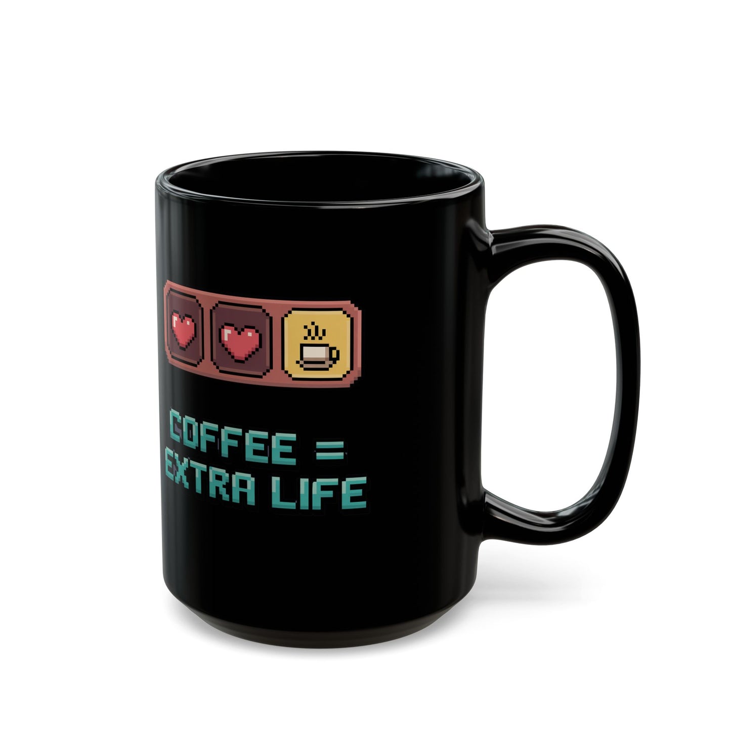 Gamer Coffee Mug - "Coffee = Extra Life" - Perfect Gift for Gamers, Coffee Lovers, Birthday, Holidays