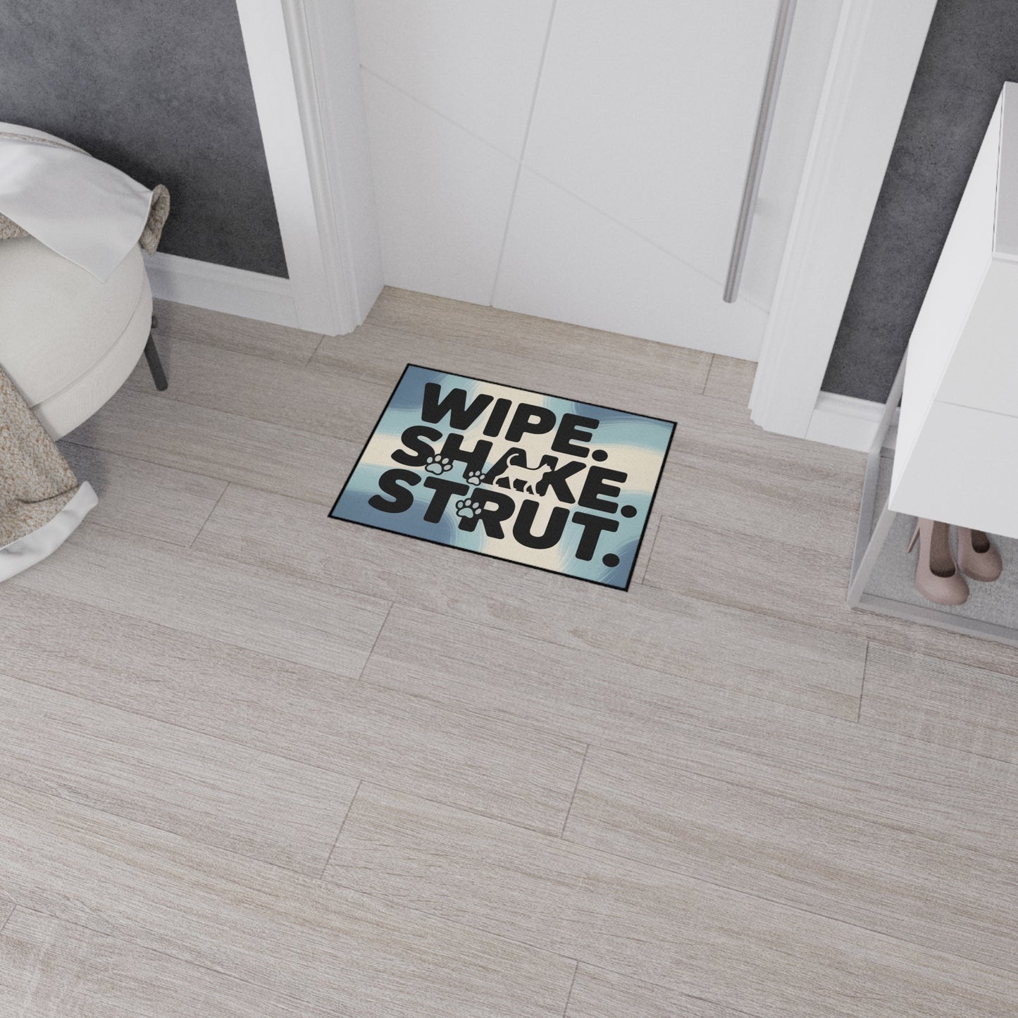 Cat Lover's Heavy Duty Floor Mat - Wipe. Shake. Strut.