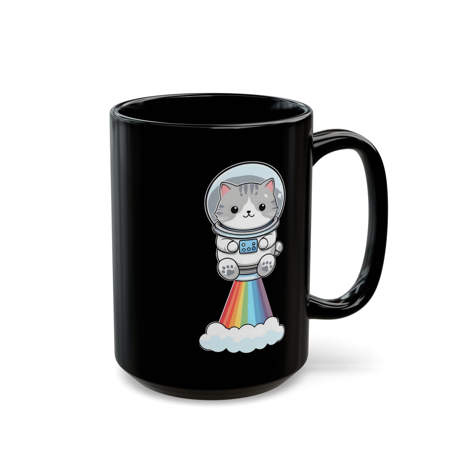 Cute Cat Astronaut Mug - 15oz - Cosmic Space Theme