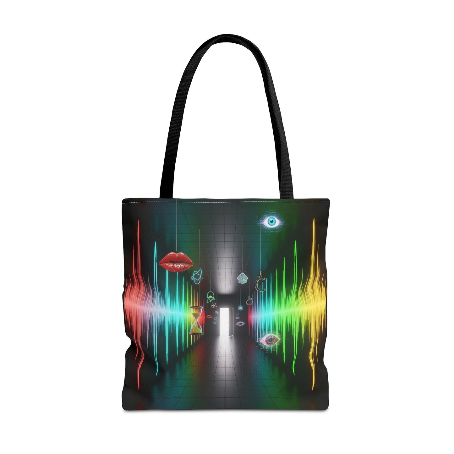 Vibrant Soundwave Tote Bag | Colorful Artwork Bag for Music Lovers, Beach Trips, Daily Errands, Concerts, Festivals