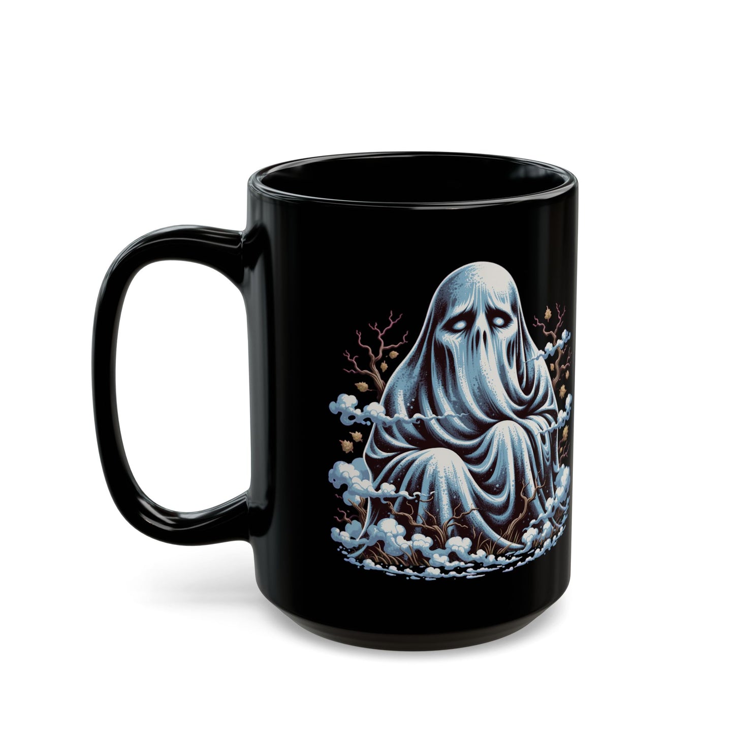 Ghost Face On Black Mug (15oz)