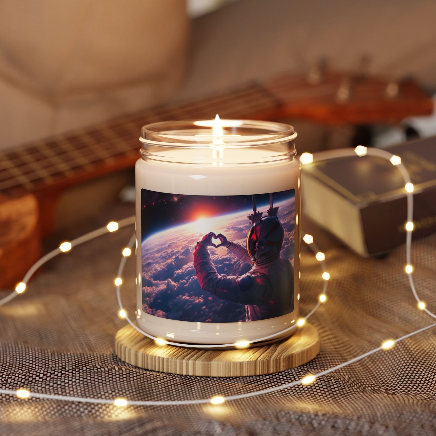 Cosmic Love Scented Soy Candle - 9oz Space-Themed Fragrance, Ideal for Cozy Nights, Unique Gift for Candle Lovers