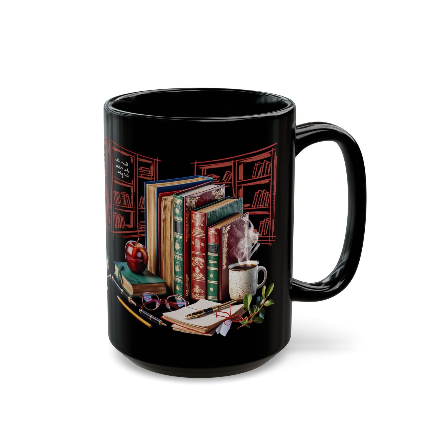 Teacher Books Black Mug (11oz, 15oz)