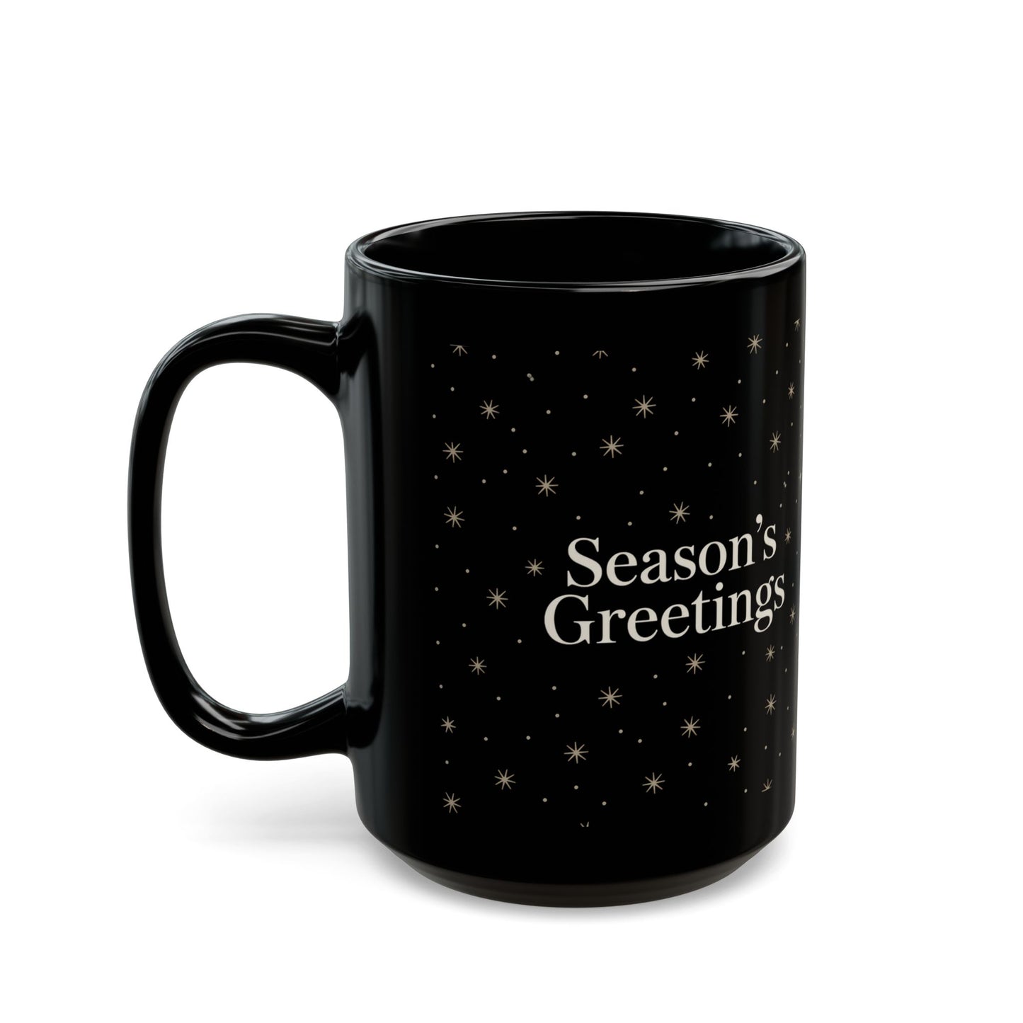Starry Season's Greetings Mug | Festive Black Coffee Cup | Holiday Gift | Customizable Drinkware | Cozy Winter Vibes | Perfect for [...]