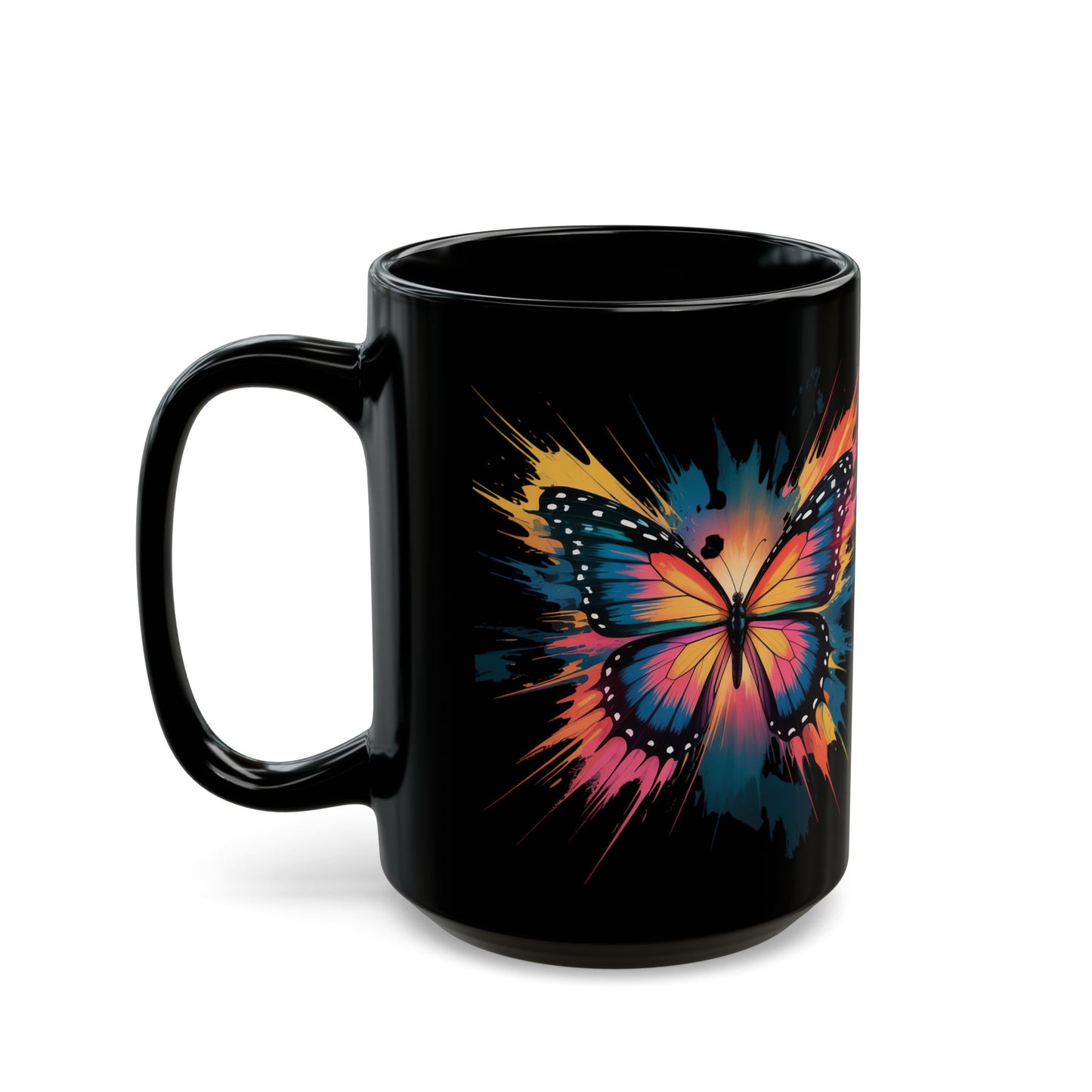 Butter Splash Black Mug (15oz)