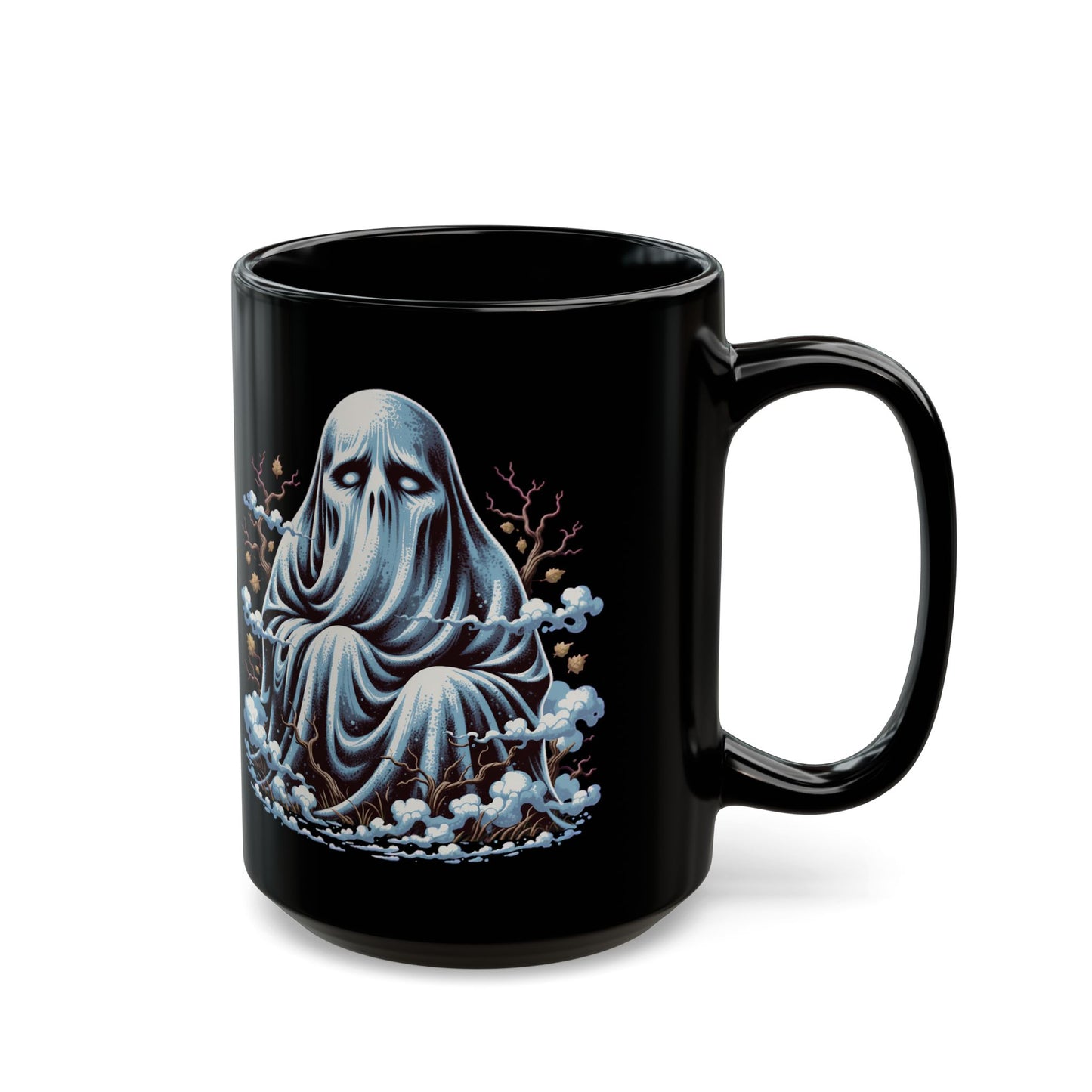 Ghost Face On Black Mug (15oz)