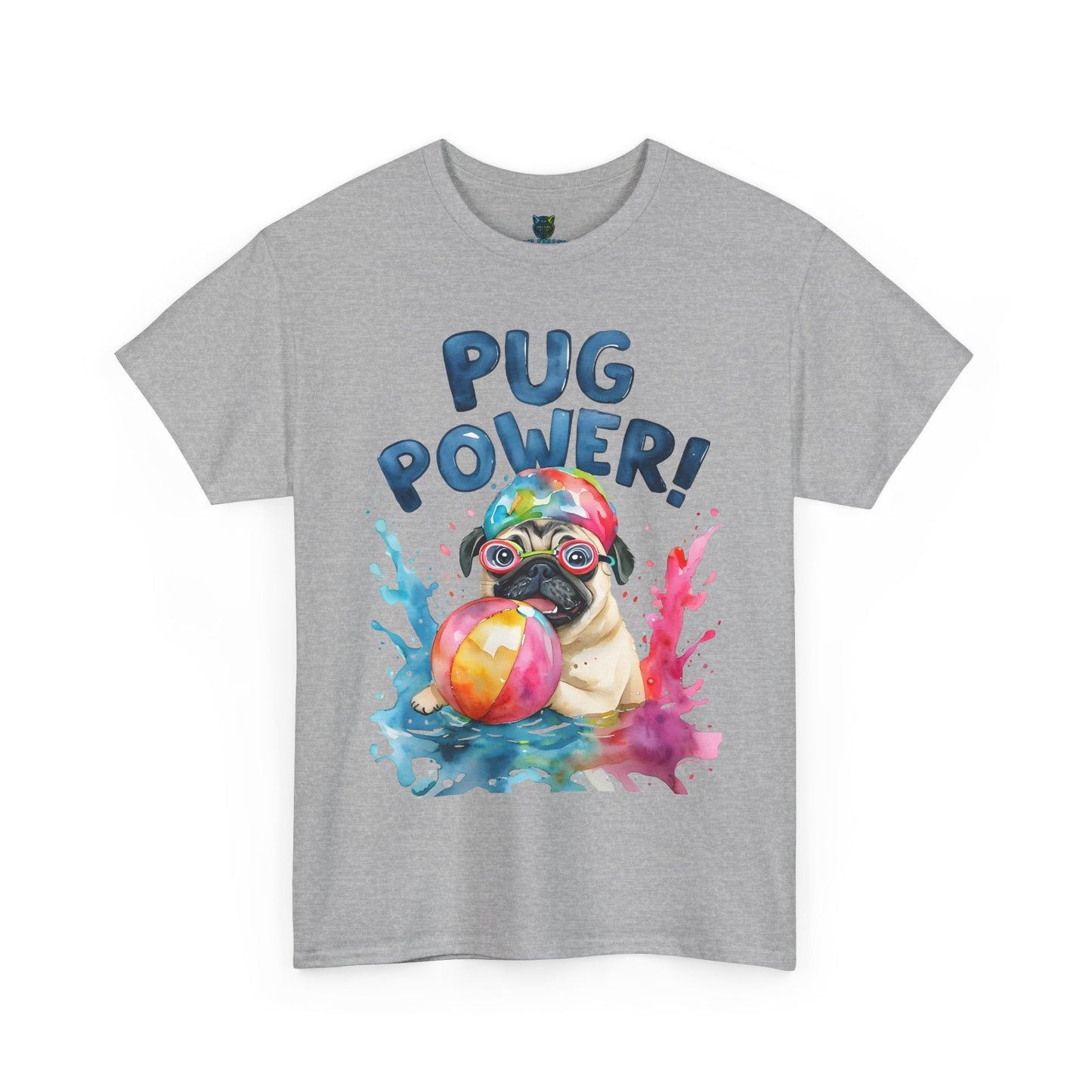 Pug Power Unisex Heavy Cotton Tee – Fun & Playful Dog Shirt