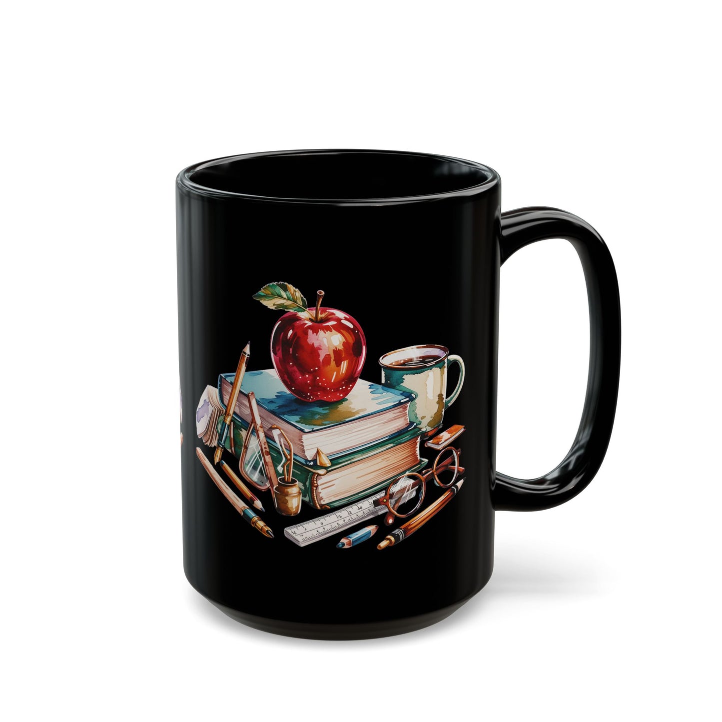 Teacher - Apple Black Mug (11oz, 15oz)