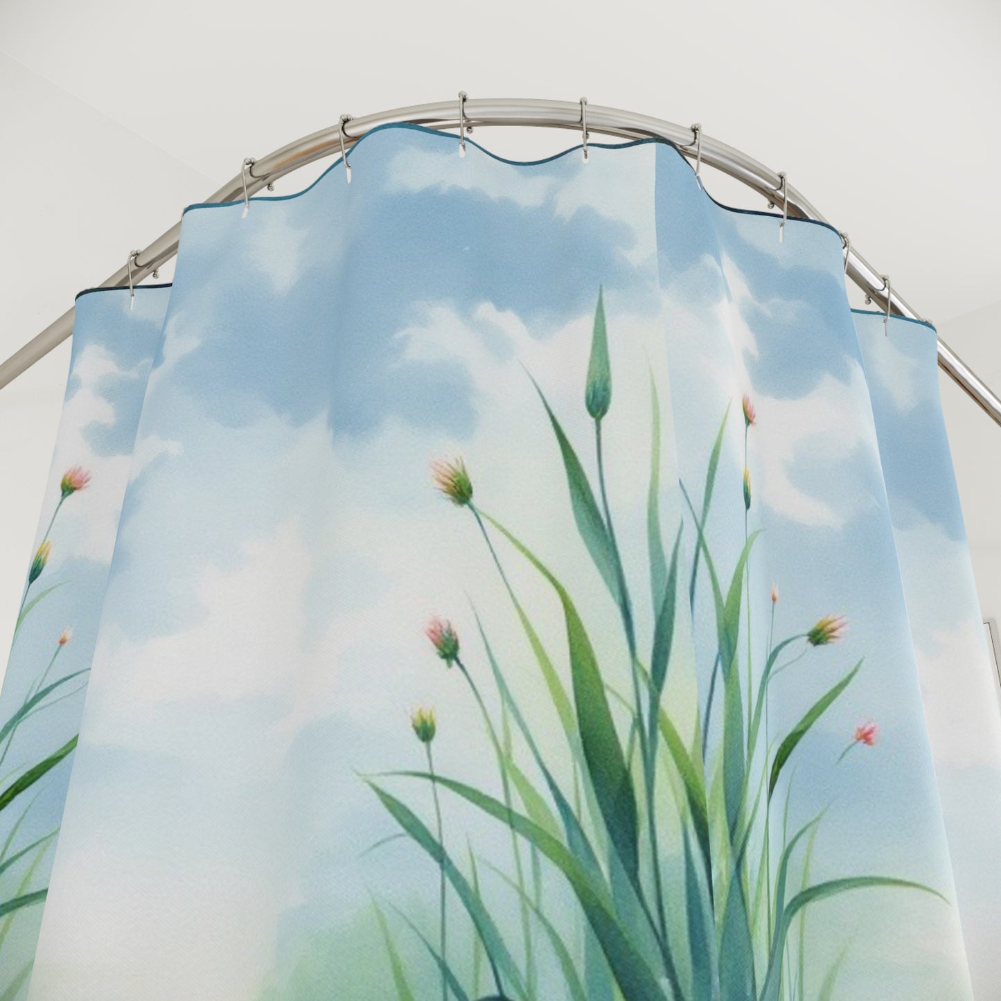 Lily Pad Pond Shower Curtain - Tranquil Water Scene to Refresh Your Space