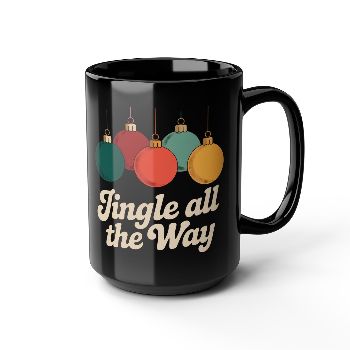 Festive Holiday Mug - "Jingle All the Way" - Perfect for Christmas, Gift, Coffee, Tea, Cozy Vibes, Winter Celebrations, Home Decor