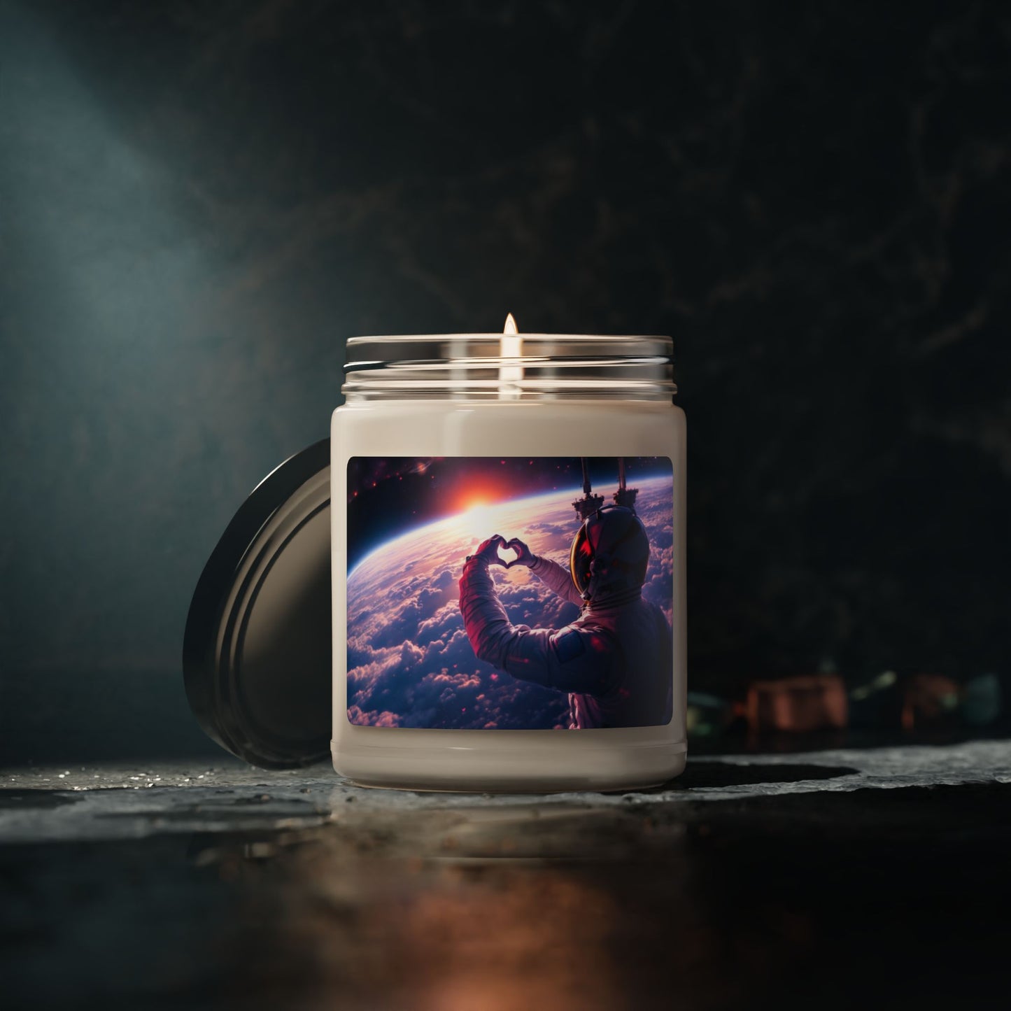 Cosmic Love Scented Soy Candle - 9oz Space-Themed Fragrance, Ideal for Cozy Nights, Unique Gift for Candle Lovers