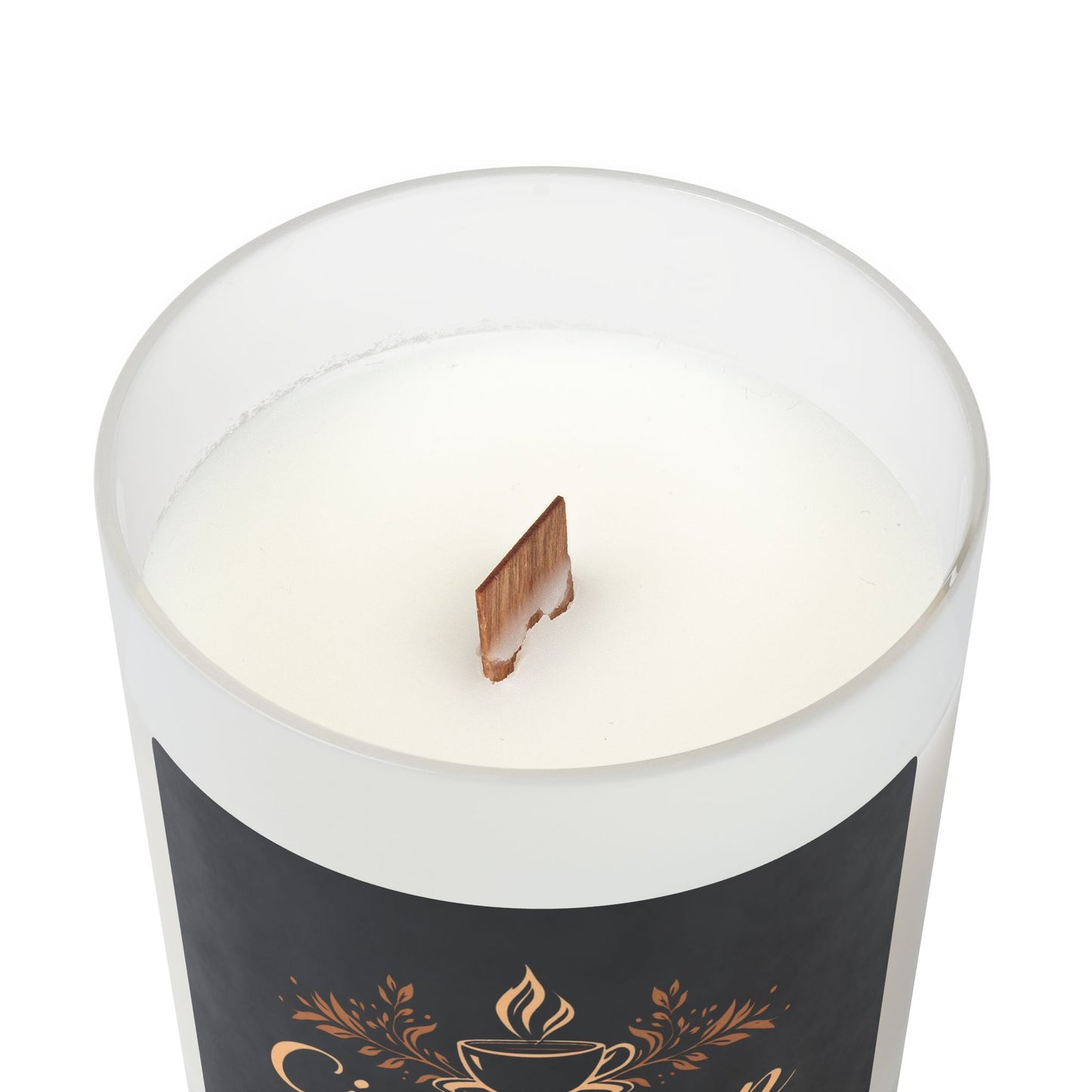 Cinnamon Chai Scented Candle - Cozy 11oz Frosted Glass Decor for Relaxation