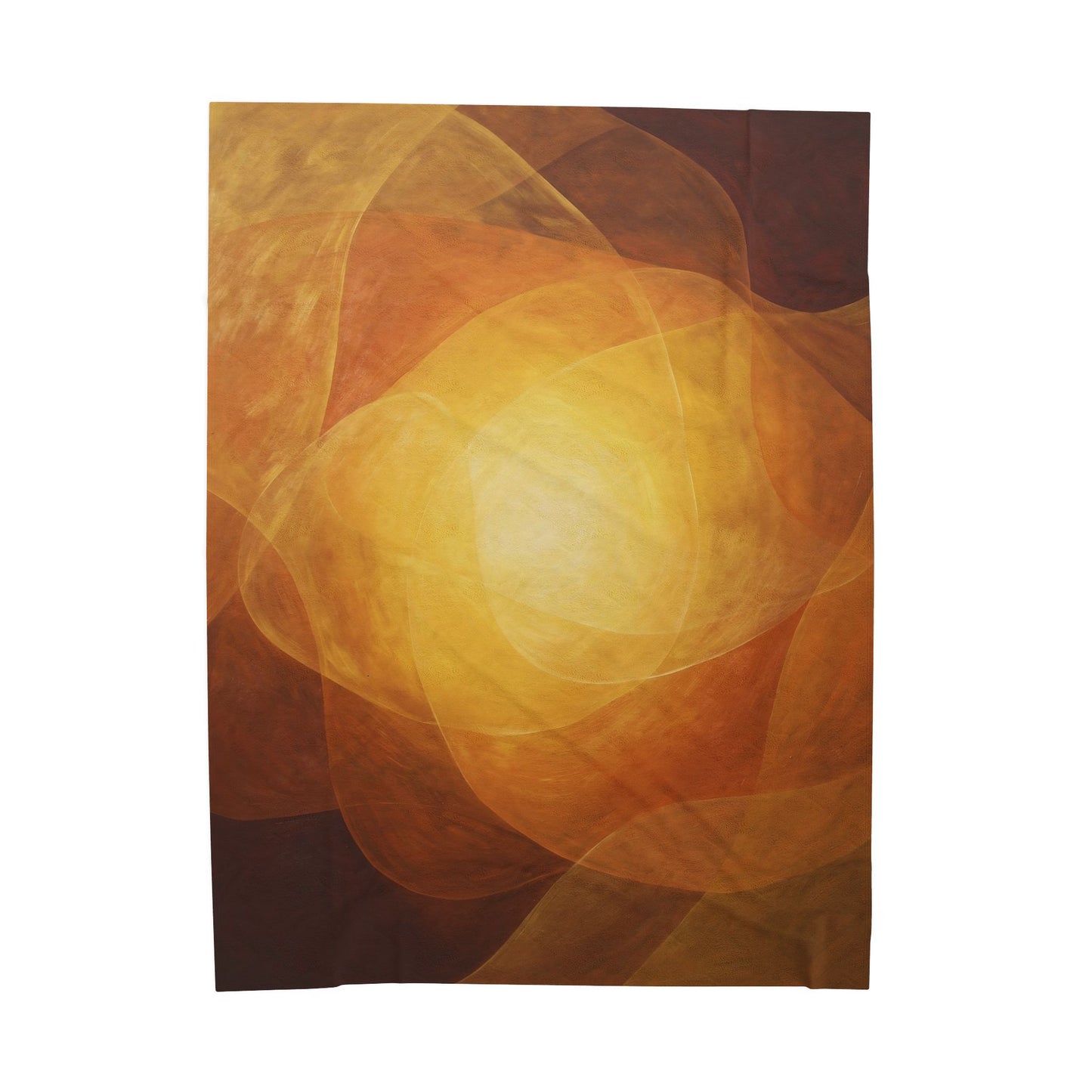 Fall Yellow Burst Abstract Velveteen Plush Blanket
