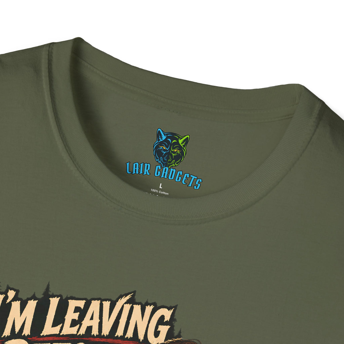 I'm Leaving Before the Sequel horror cabin graphic tee, alternate view