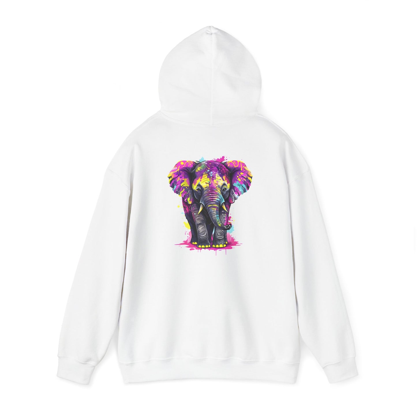 Colorful Elephant Art Hoodie for Men & Women, Cozy Heavy Blend Sweatshirt