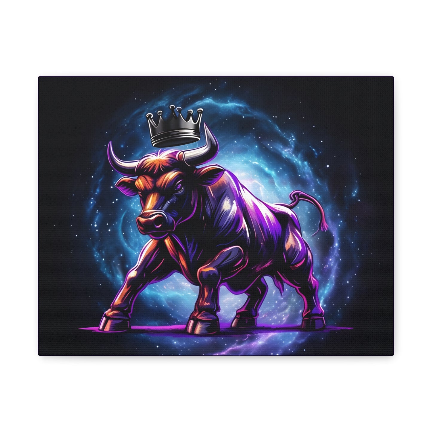 Majestic Bull Canvas Gallery Wrap - Regal Wall Art for Animal Lovers