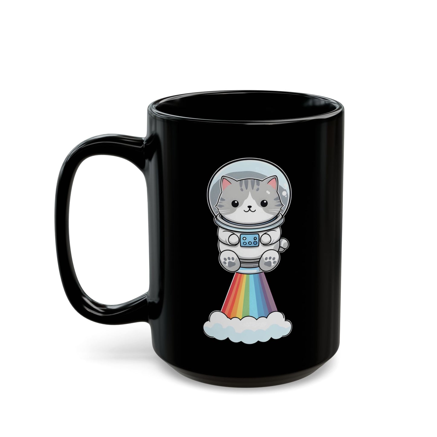 Cute Cat Astronaut Mug - 15oz - Cosmic Space Theme