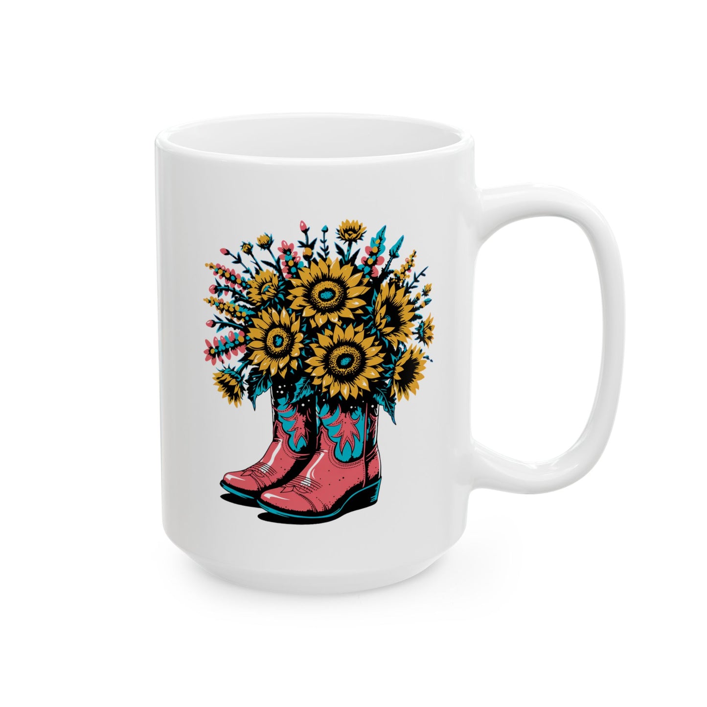 Boots Bouque Ceramic Mug, (15oz)