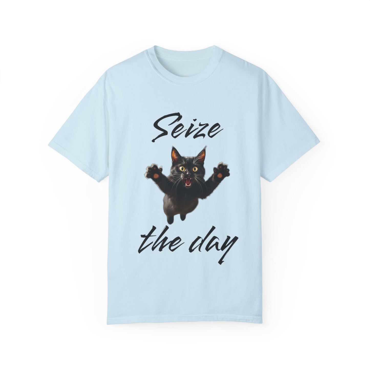 Cat Lover's 'Seize the Day' Garment-Dyed T-Shirt