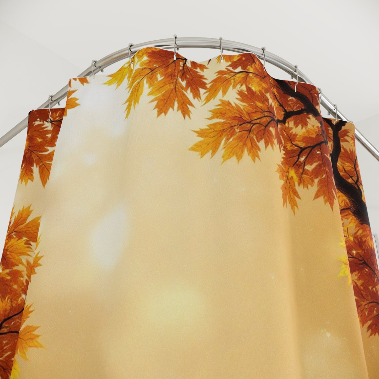 Autumn Elegance Shower Curtain - Vibrant Fall Leaves for Seasonal Bathroom Makeovers