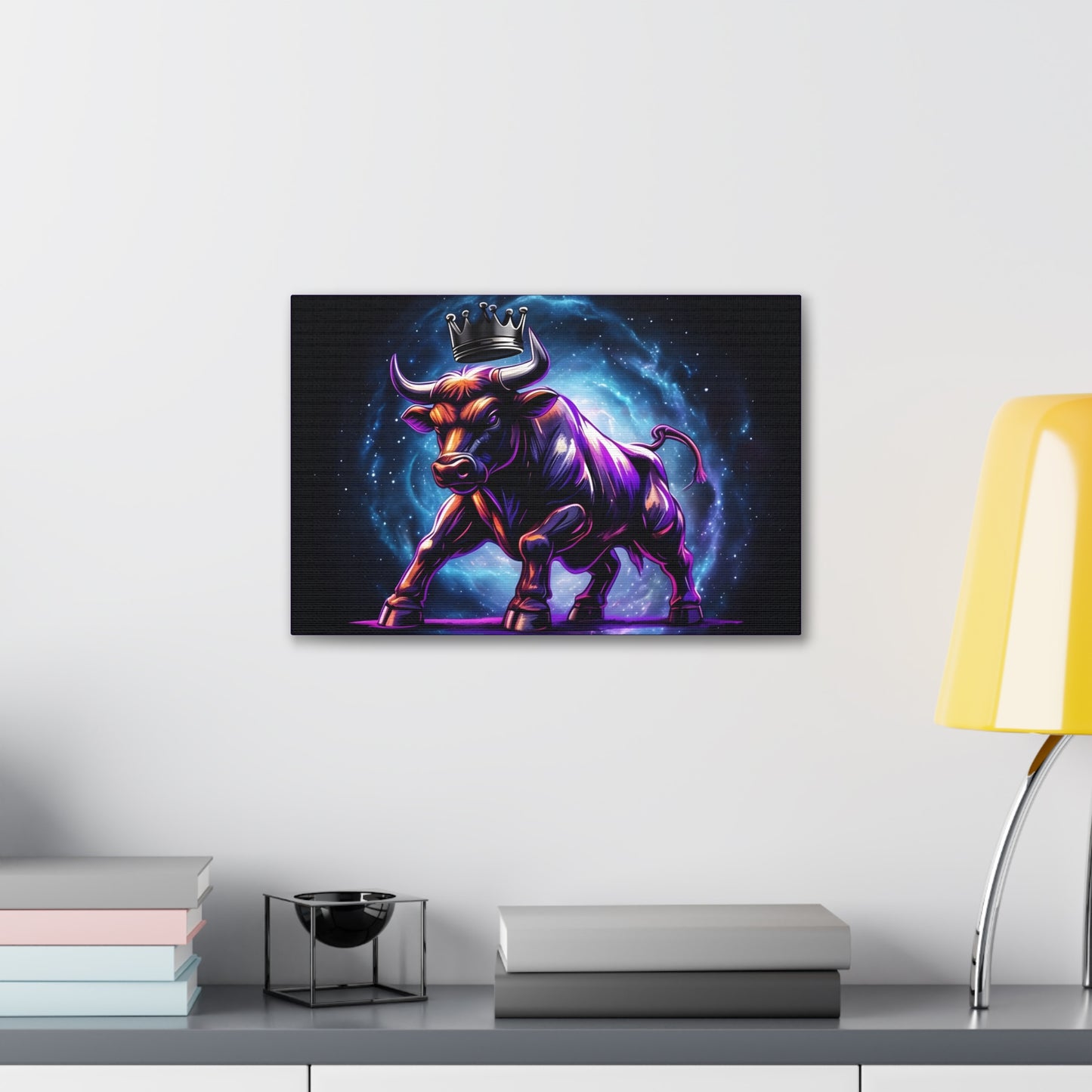 Majestic Bull Canvas Gallery Wrap - Regal Wall Art for Animal Lovers