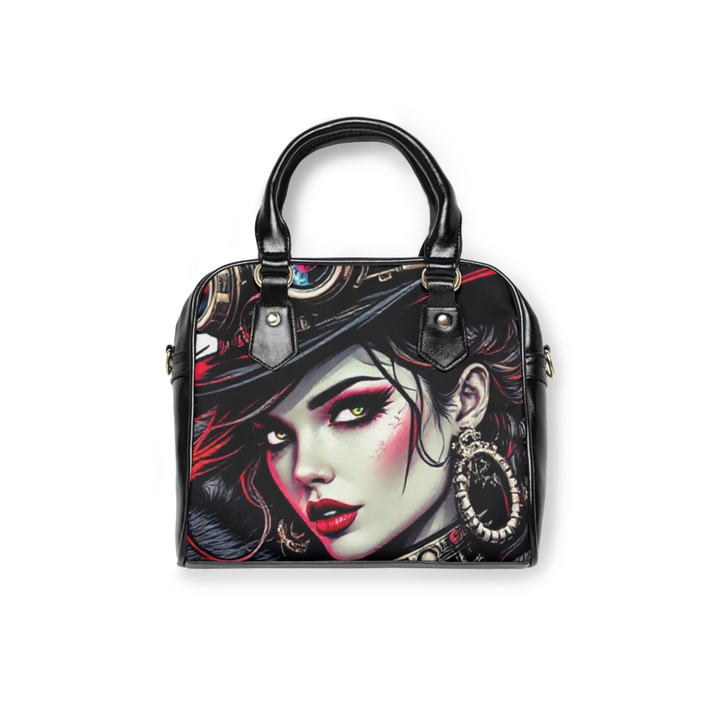 Gothic Wolf Design Tote Handbag - Chic Shoulder Bag for Edgy Fashion Lovers, Ideal Gift for Her