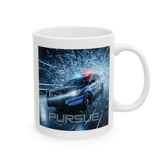 Police Car Mug, Pursuit Mug, Law Enforcement Mug, Police Officer Gift, Car Lover Mug, Cool Car Mug, First Responder Gift Mug