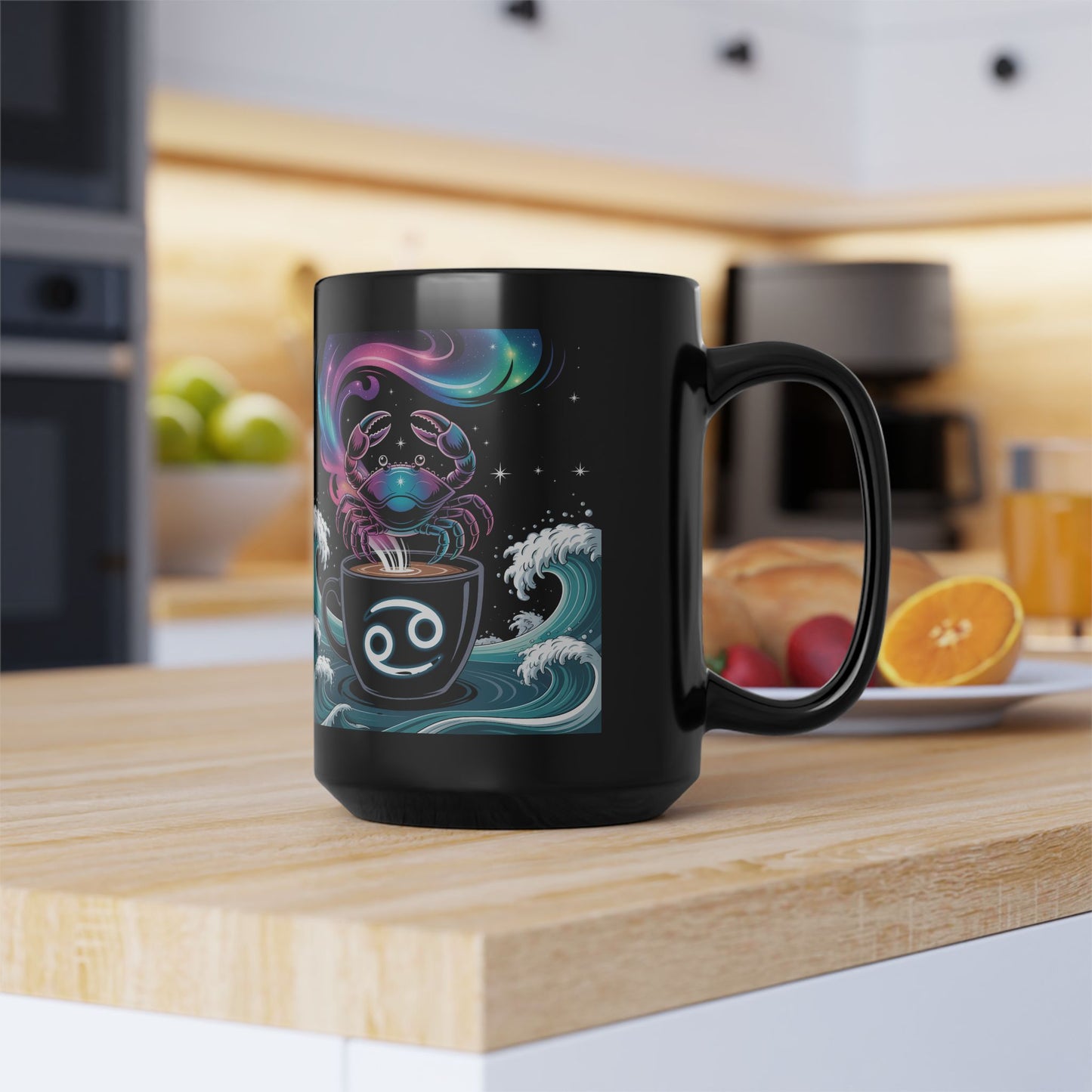 Astrology Cancer Mug – Zodiac Gift for Astrology Lovers, Horoscope Decor, Celestial Drinkware, Coffee Tea Cup, Unique Birthday Gift