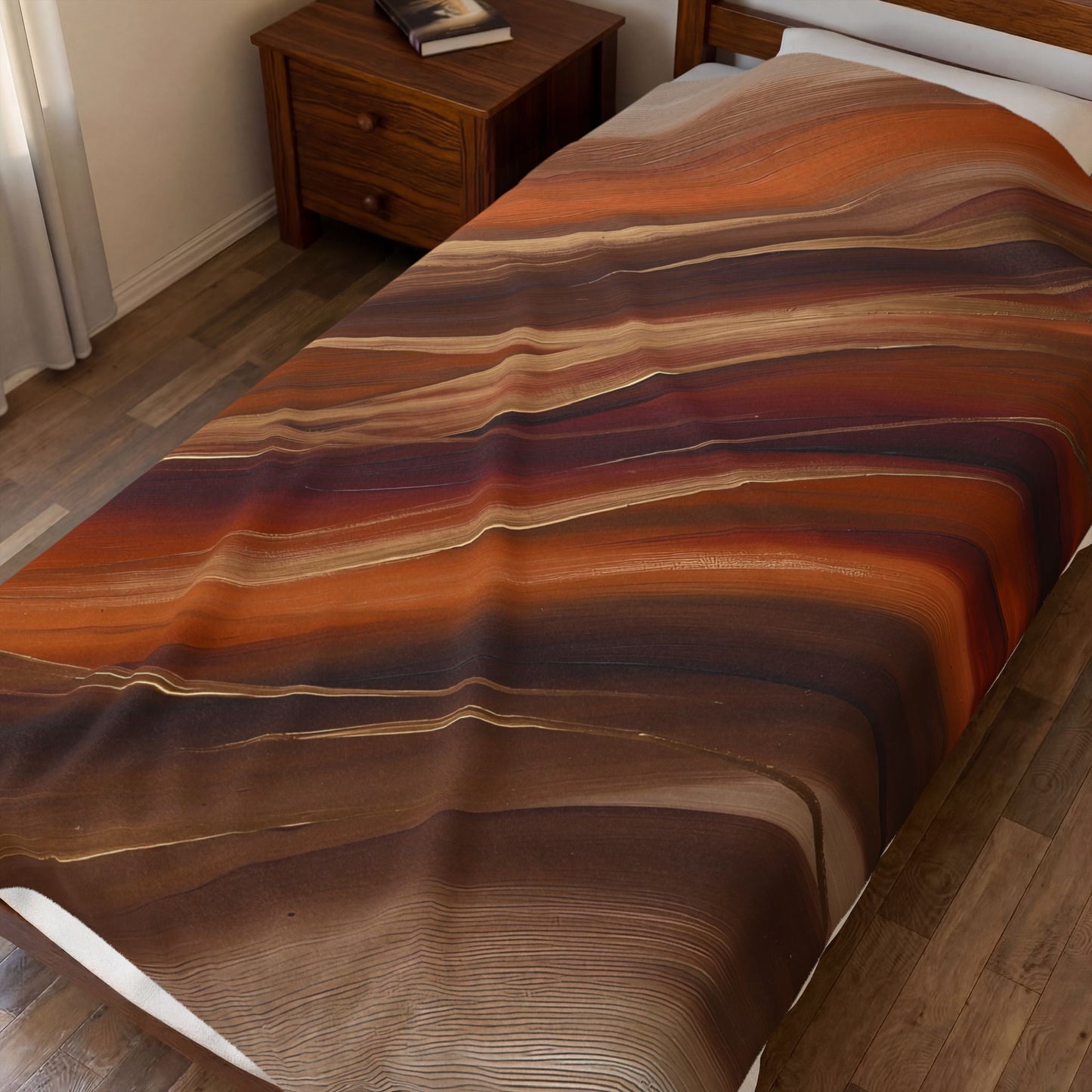 Fall Flow Abstract Velveteen Plush Blanket