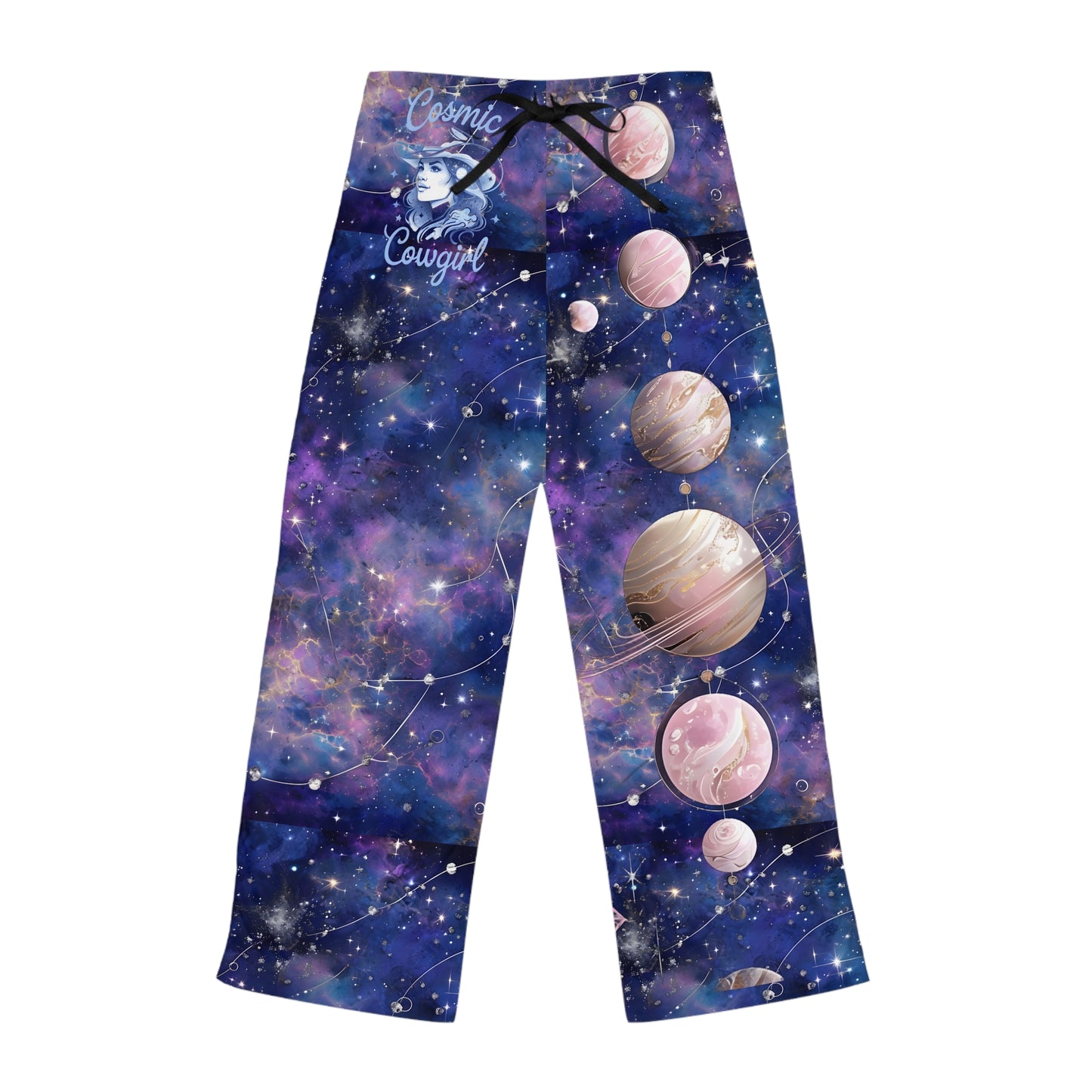 Cosmic Cowgirl Women's Pajama Pants - Stylish Space-Themed Loungewear