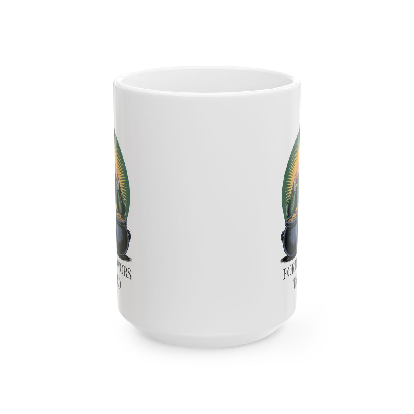 Fortune Favors The Bold -Male Ceramic Mug, (15oz)
