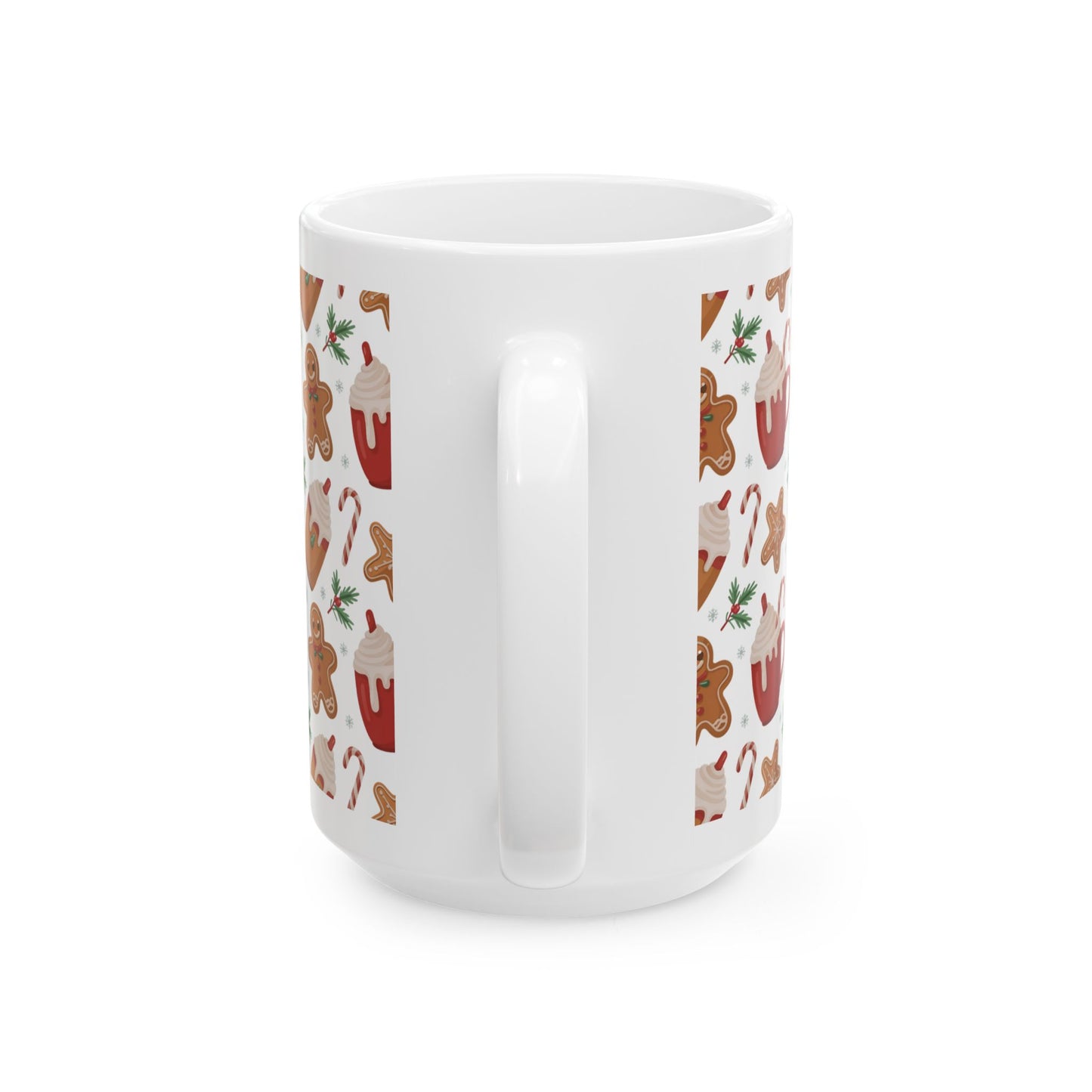 Gingerbread Holiday Mug | Festive Ceramic Coffee Cup, Christmas Gift, Winter Tea Mug, Cute Holiday Decor, Gift for Him/Her