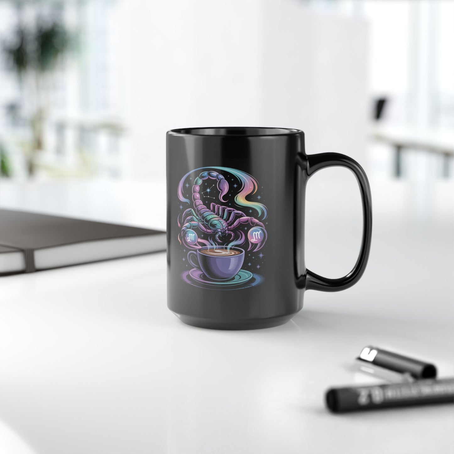 Cosmic Scorpio Mug - Astrology Gift, Unique Coffee Cup for Zodiac Lovers, Horoscope Theme, Magical Scorpion Design